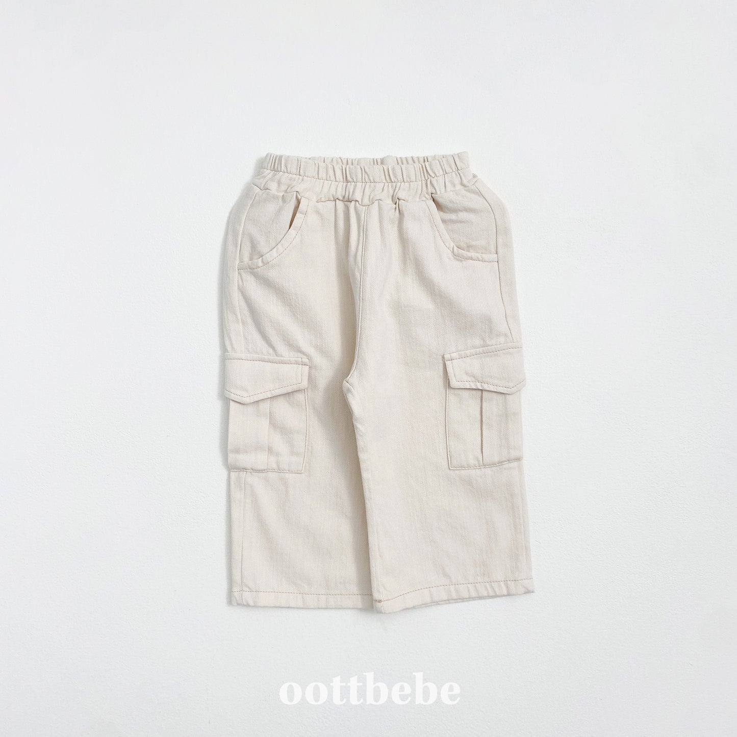 (Pre-order) OOTTBEBE - Stitch Cargo Pants 스티치카고팬츠 (2 Colors)