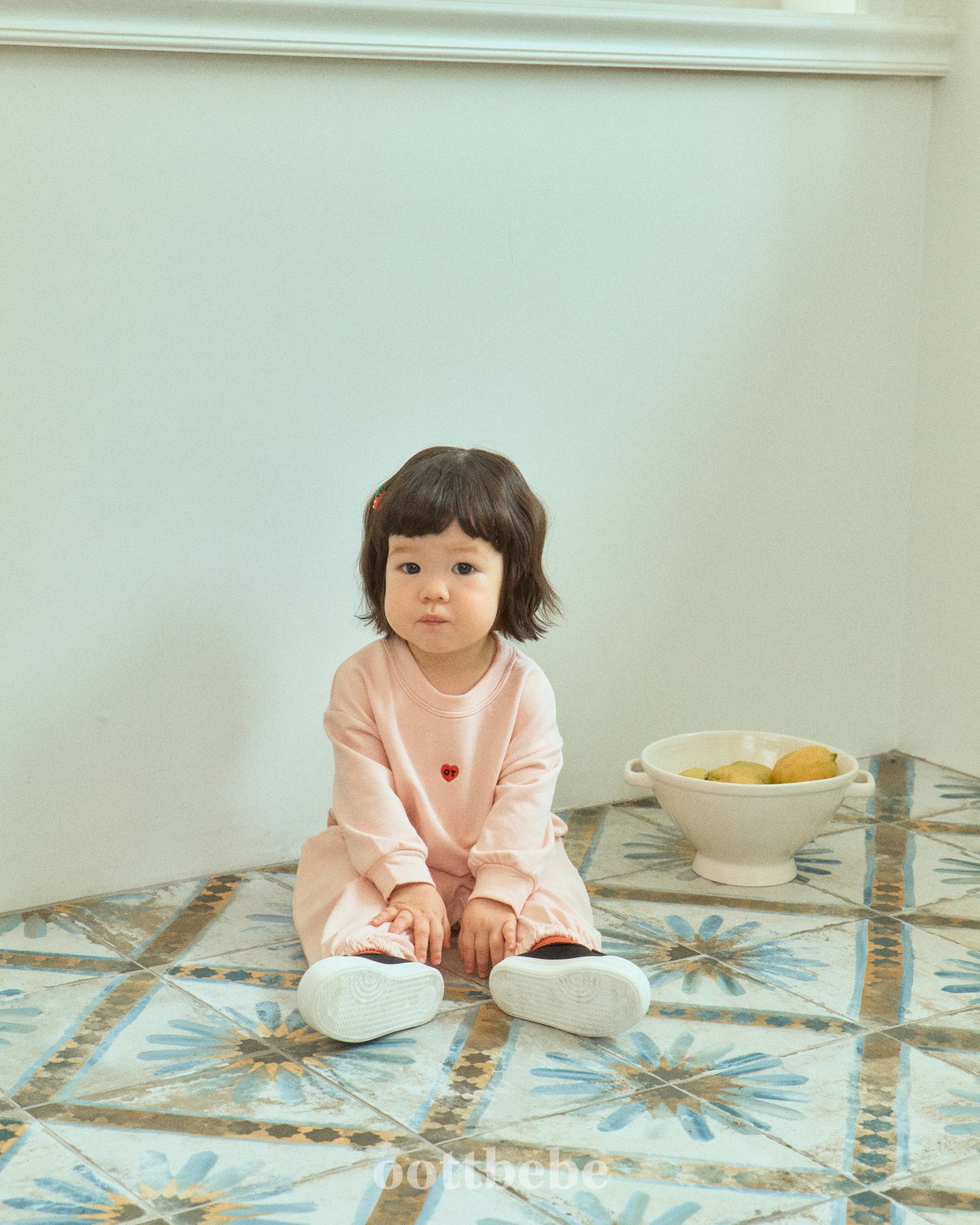 (Pre-order) OOTTBEBE - Petit Modal Top & Bottom Set (Stretch Terry) 쁘띠모달상하복(쮸리스판) (4 Colors)