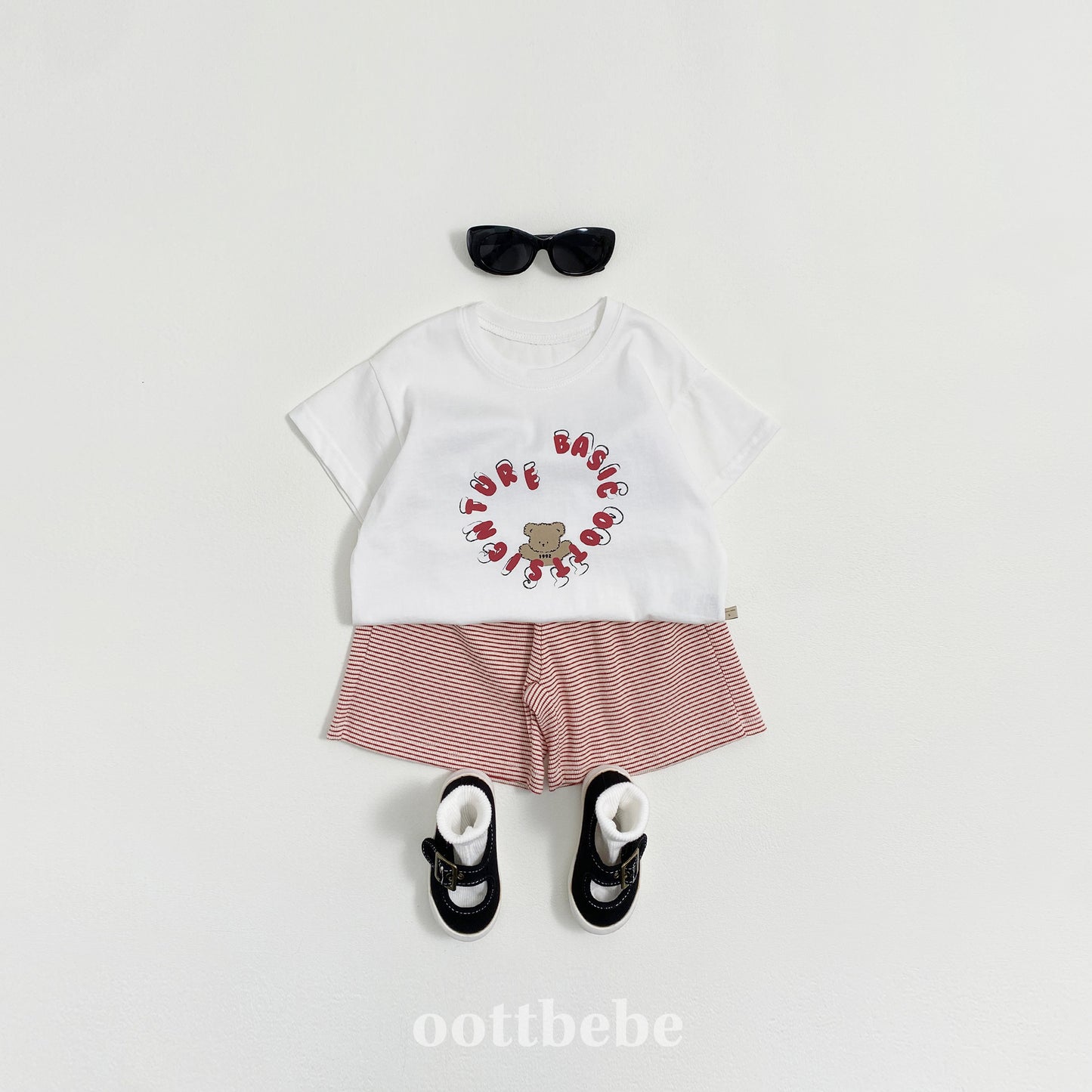 (Pre-order) OOTTBEBE - Otti Signature Top and Bottom Set 오띠시그니쳐상하복 (2 Colors)