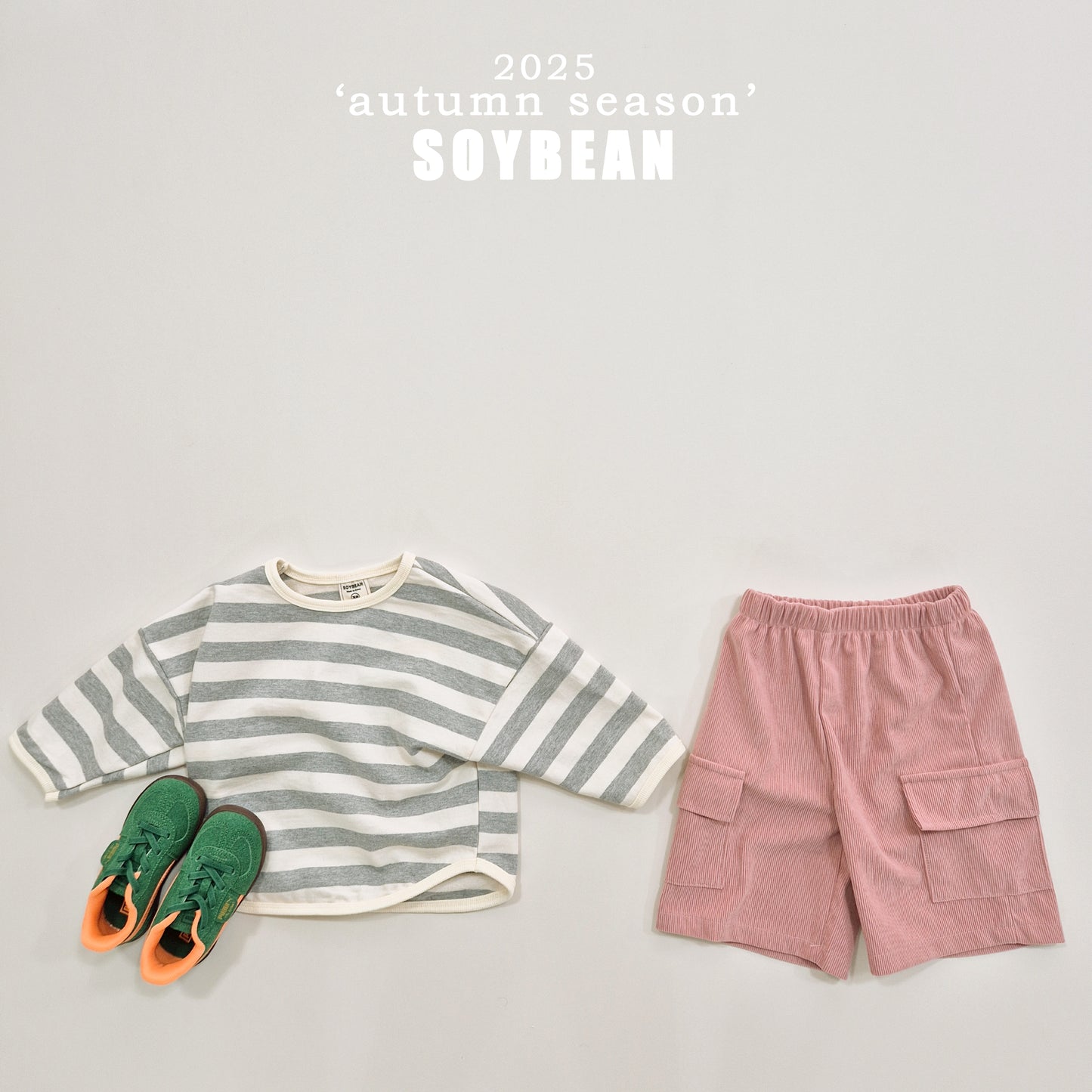 (Pre-order) Soybean Kids - Stripe Sweatshirt 랍빠단가라맨투맨 (7 Colors)