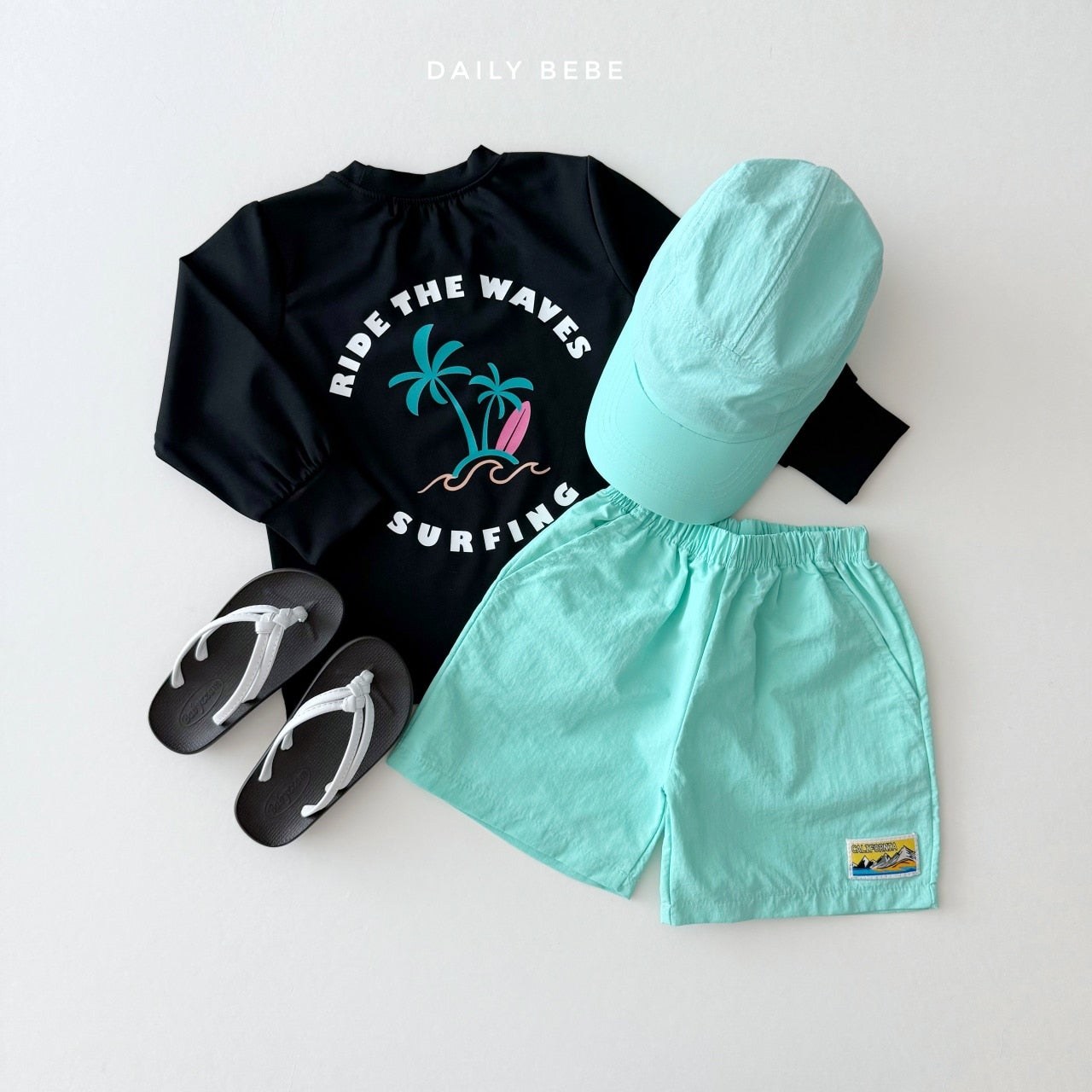 (Pre-order) Daily Bebe - Kids’ Loose Fit Water Tee 루즈핏 워터T (2 Colors)