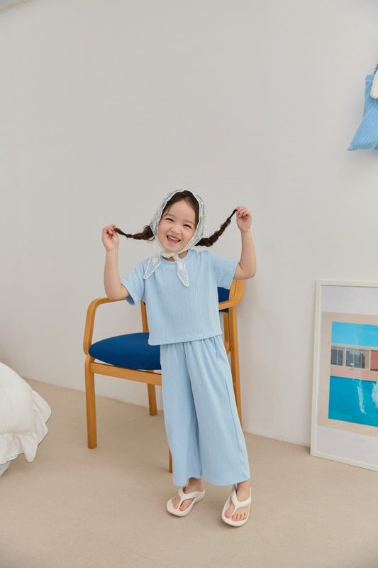 (In Stock) Daily Bebe - Kids’ Pleats Wide Set 플리츠 와이드세트 (4 Colors)