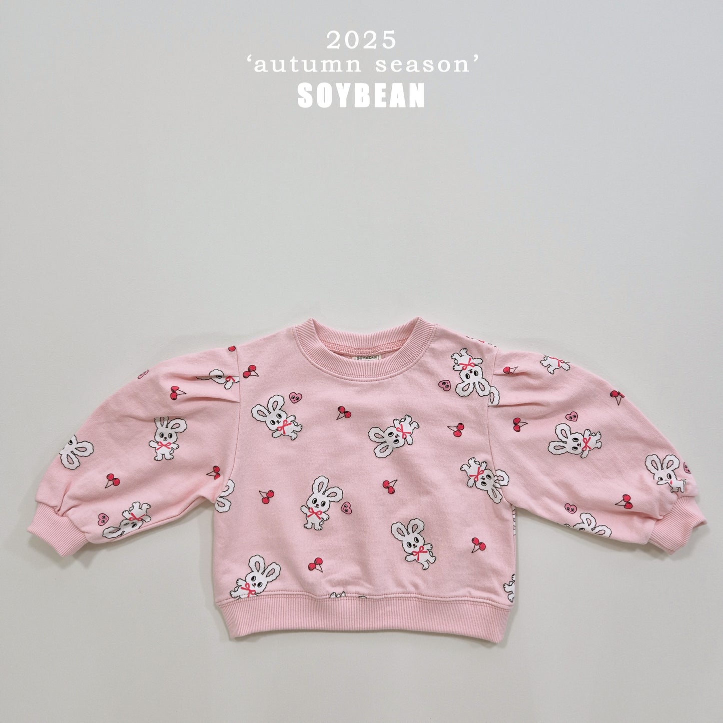(Pre-order) Soybean Kids - Bunny Flare Top & Bottom Set 바니나팔상하복 (2 Colors)
