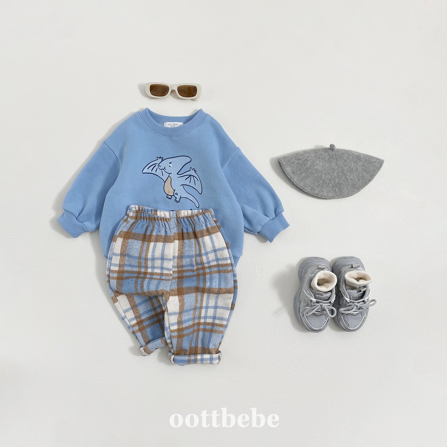 (Pre-order) OOTTBEBE Winter - Cozy Check Pants 웨하스체크팬츠 (4 Colors)