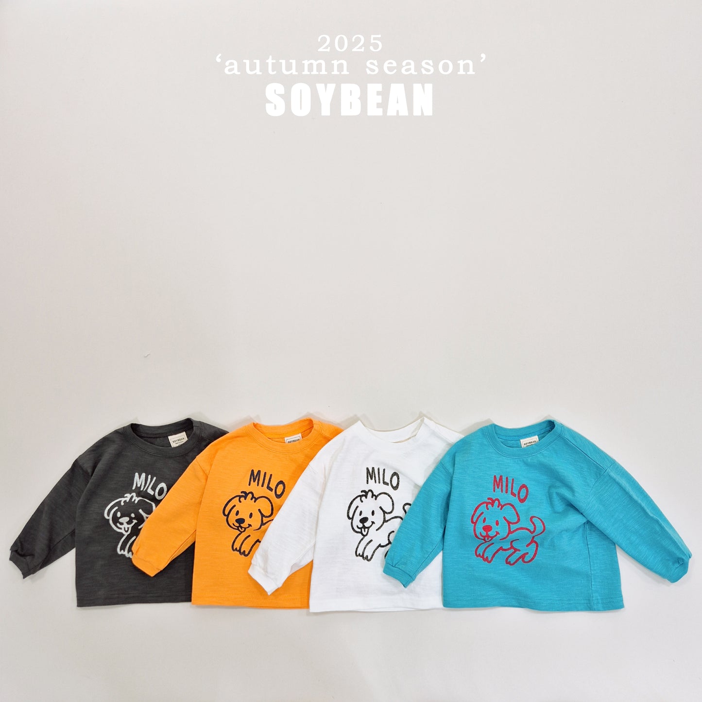 (Pre-order) Soybean Kids - Milo Slub Tee 마일로슬라브티 (4 Colors)