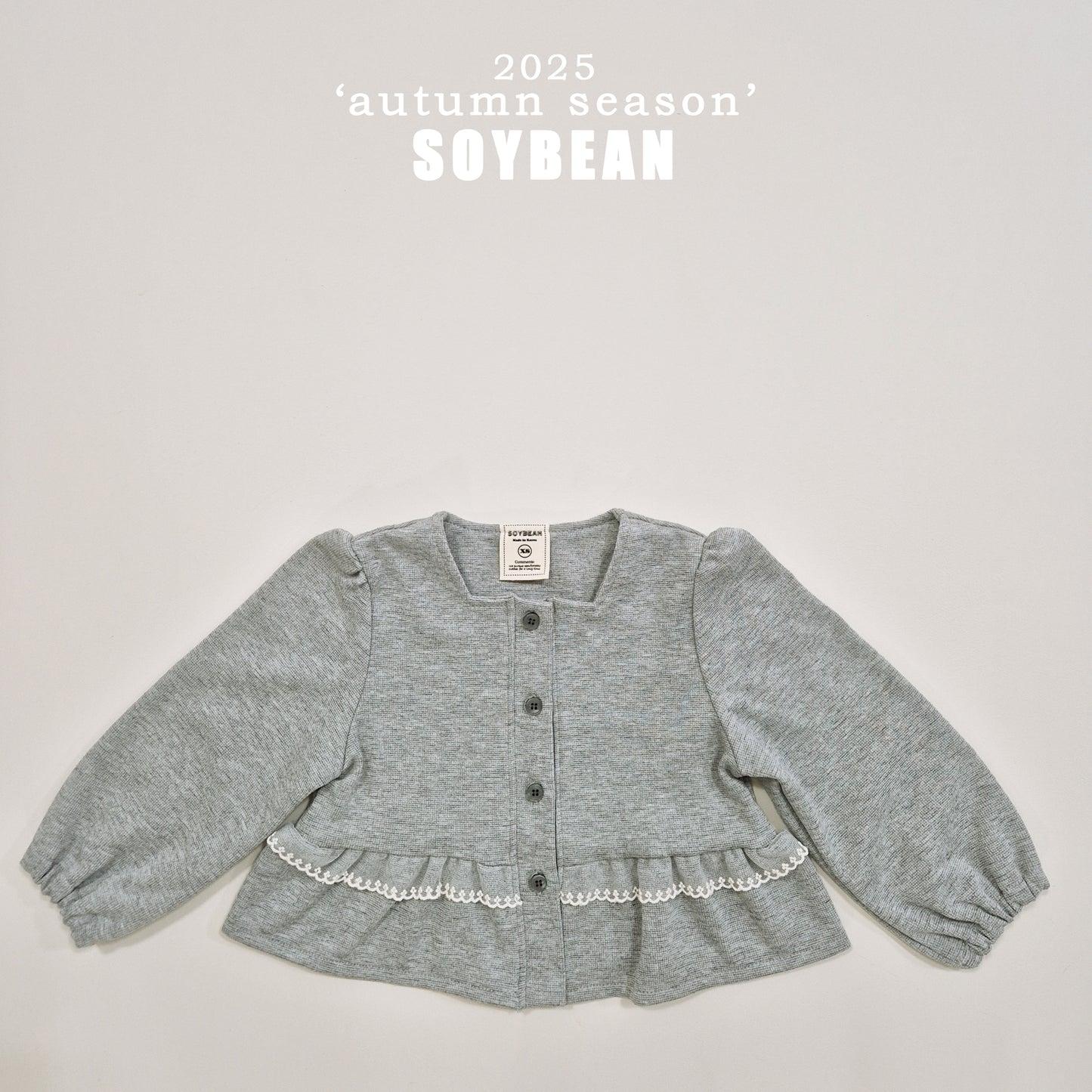 (Pre-order) Soybean Kids - Square Lace Top & Bottom Set 스퀘어레이스 상하복 (2 Colors)