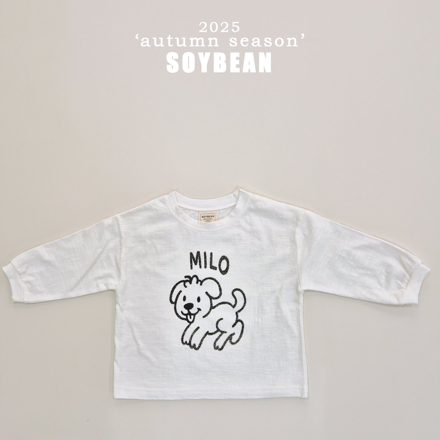 (Pre-order) Soybean Kids - Milo Slub Tee 마일로슬라브티 (4 Colors)