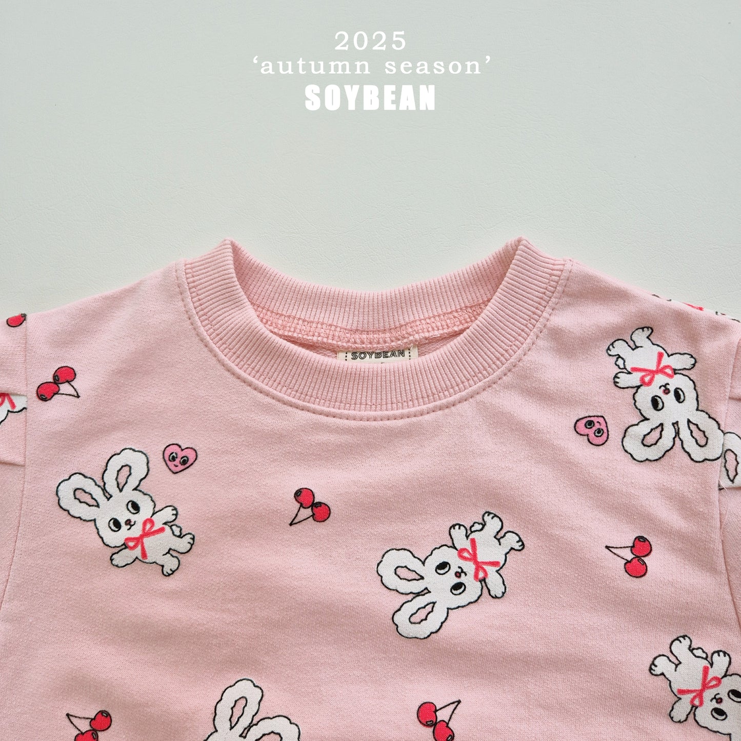 (Pre-order) Soybean Kids - Bunny Flare Top & Bottom Set 바니나팔상하복 (2 Colors)