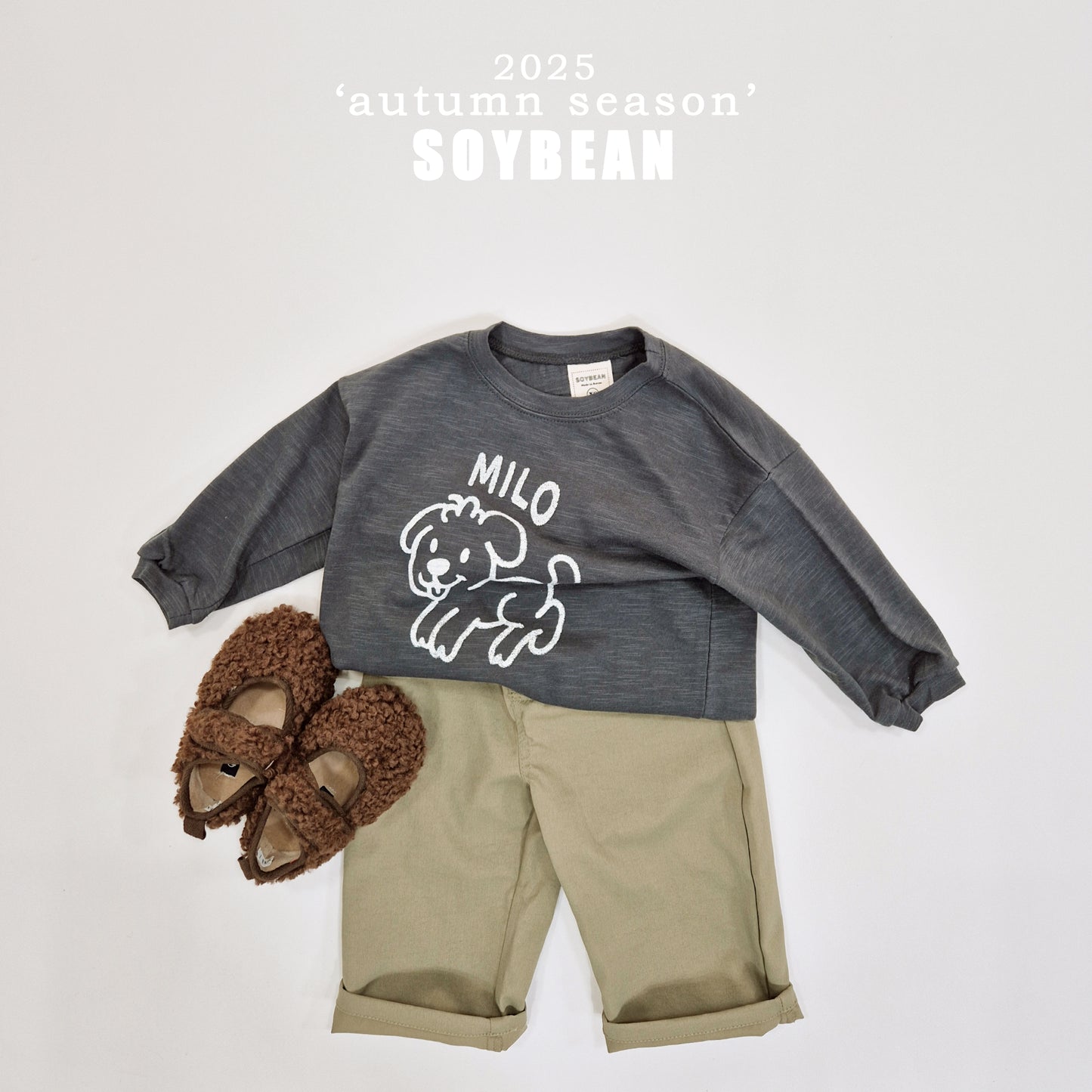 (Pre-order) Soybean Kids - Milo Slub Tee 마일로슬라브티 (4 Colors)