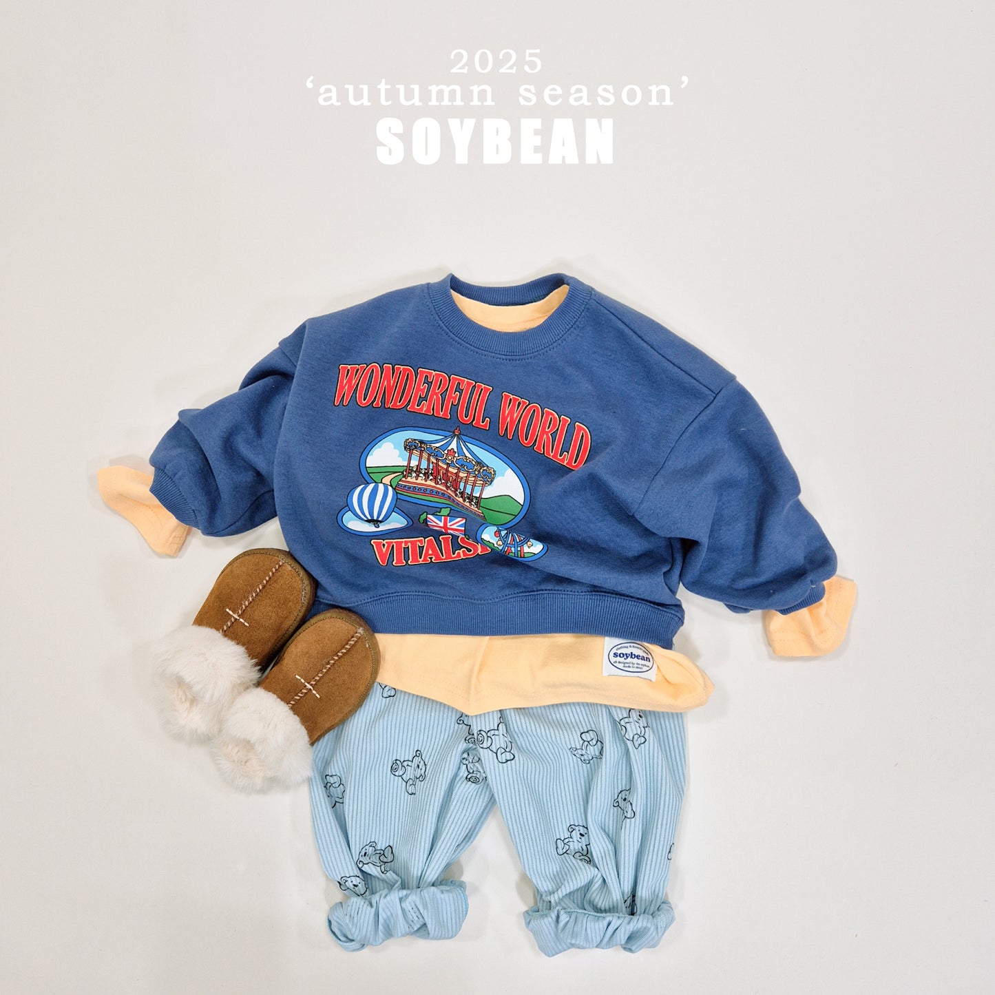 (Pre-order) Soybean Kids - Layered Long Tee 레이어드롱티 (4 Colors)