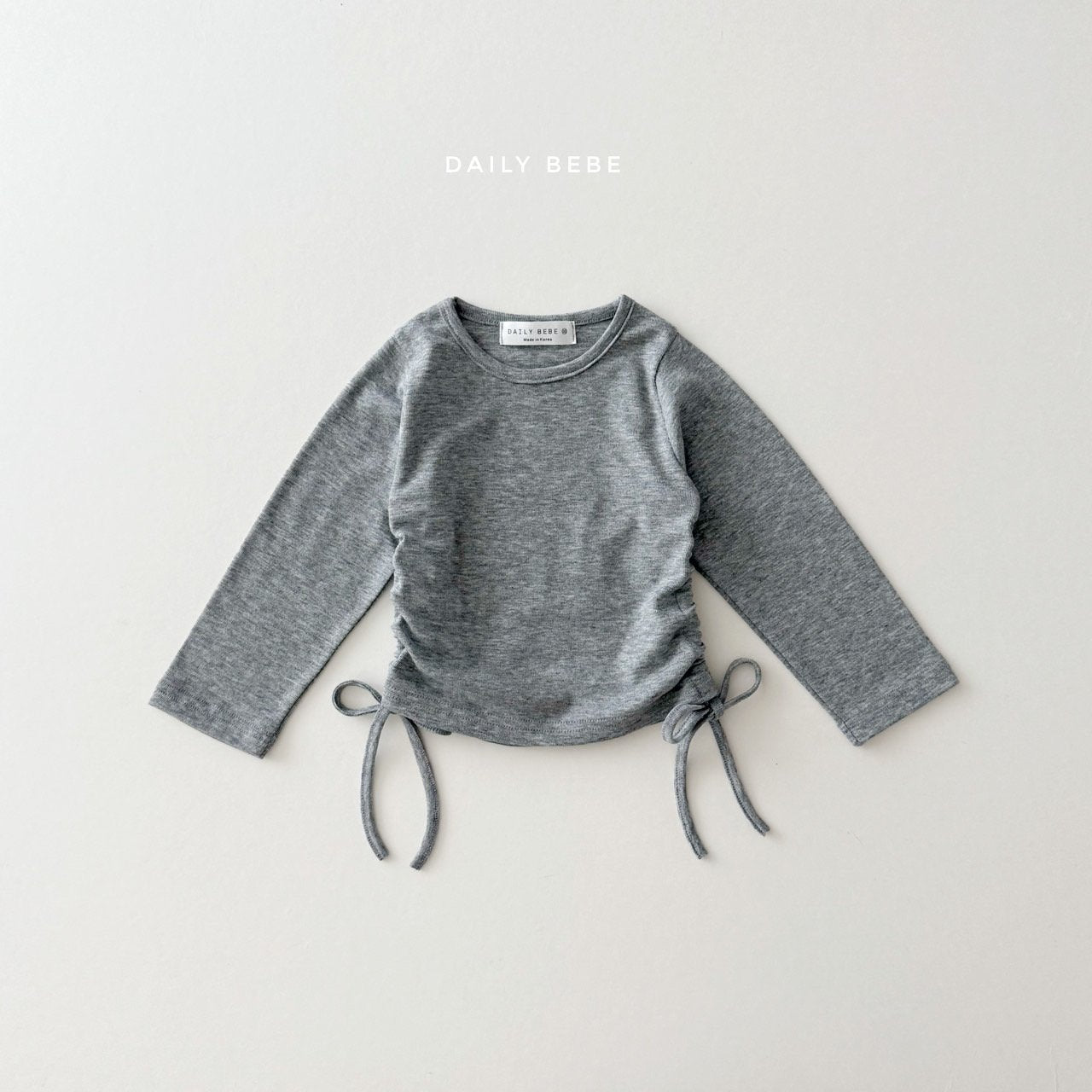 (Pre-order) Daily Bebe - Kids’ Side Shirring Top & Bottom Set 옆셔링세트 (2 Colors)