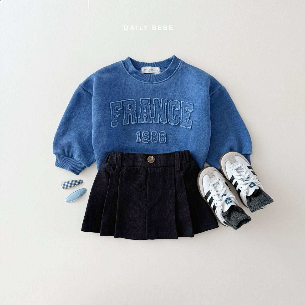 (Pre-order) Daily Bebe - Kids' France Sweatshirt 프랑스 맨투맨 (3 Colors)