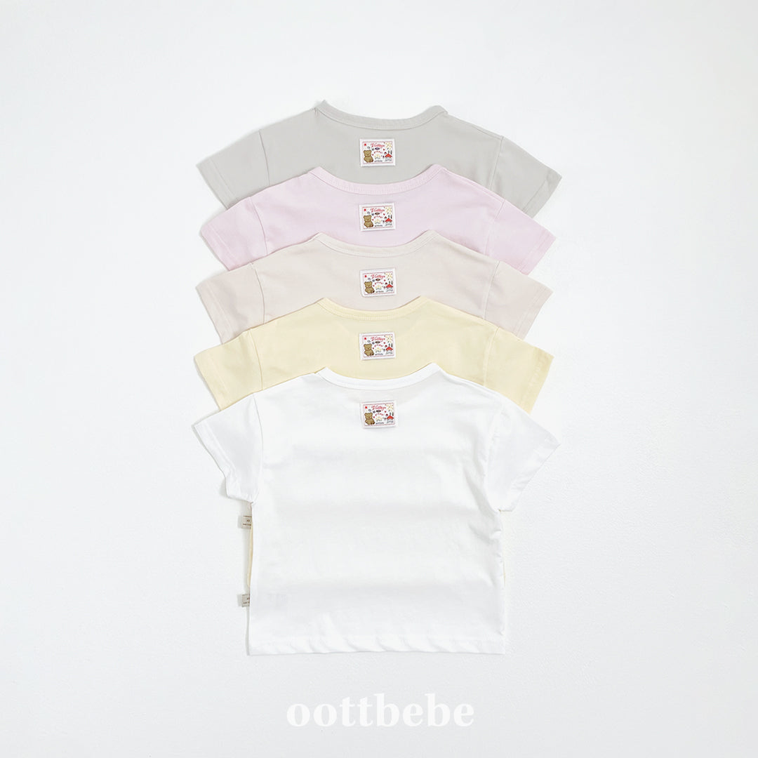 (Pre-order) OOTTBEBE - Supima Cotton T-Shirt 수피마티셔츠 키즈 (5 Colors)