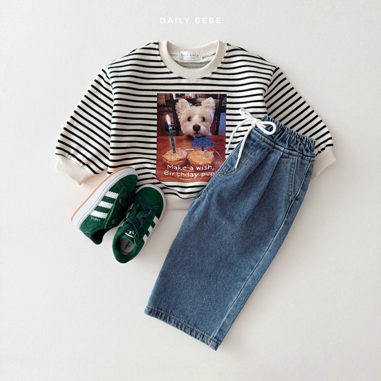 (Pre-order) Daily Bebe - Kids' Banding Denim Pants 밴딩데님팬츠