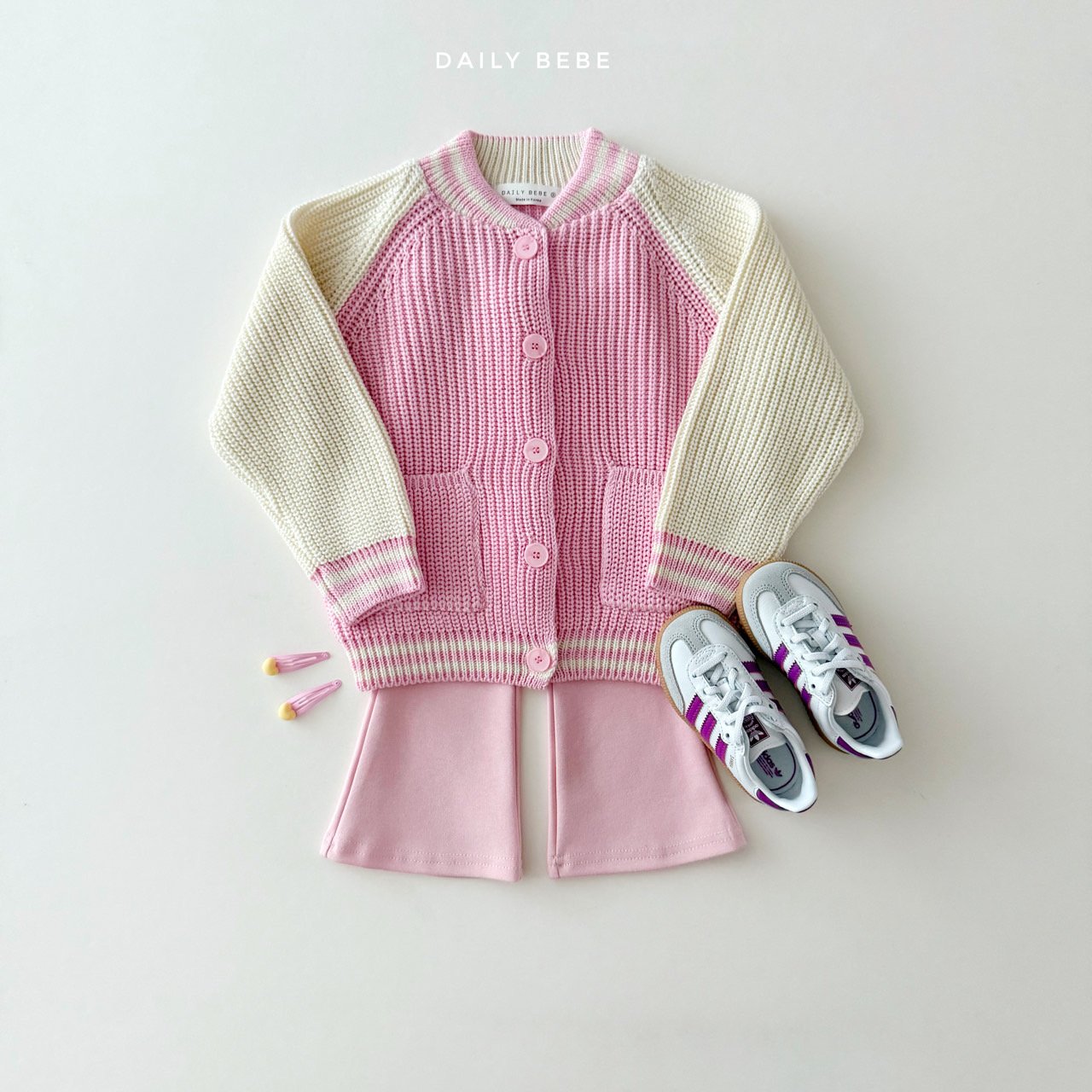 (Pre-order) Daily Bebe - Kids' Varsity Cardigan 바시티 가디건 (2 Colors)
