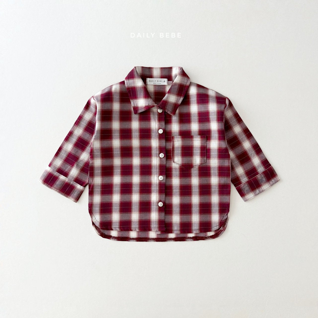 (Pre-order) Daily Bebe - Kids' Autumn Check Shirt 어텀체크셔츠 (2 Colors)