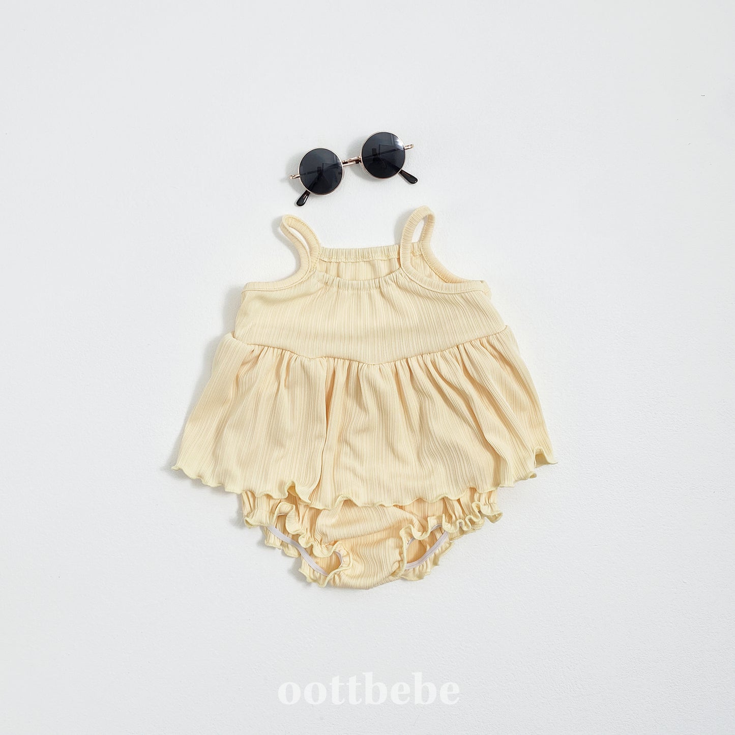 (Pre-order) OOTTBEBE - Bali Tank Suit + Bloomer Set 발리나시슈트+블루머세트 (4 Colors)