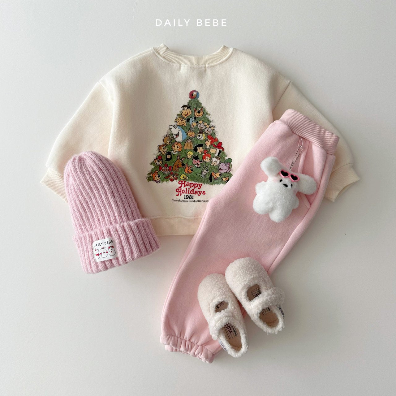 (In Stock) Daily Bebe - Winter Kids’ Christmas Tree Sweatshirt 트리맨투맨(기모)