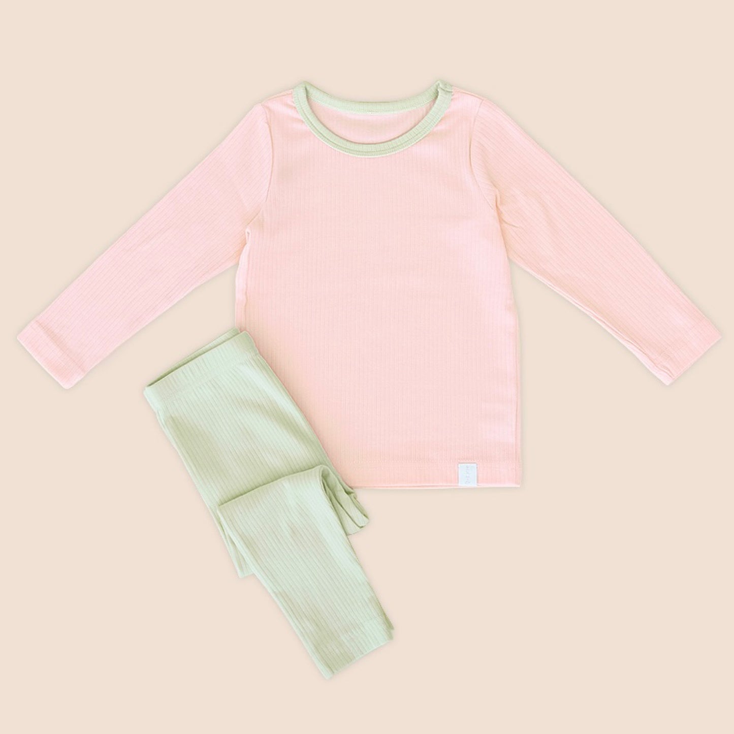 (Bebelaon) Modal Ribbed Pajama Set (4 Colors)