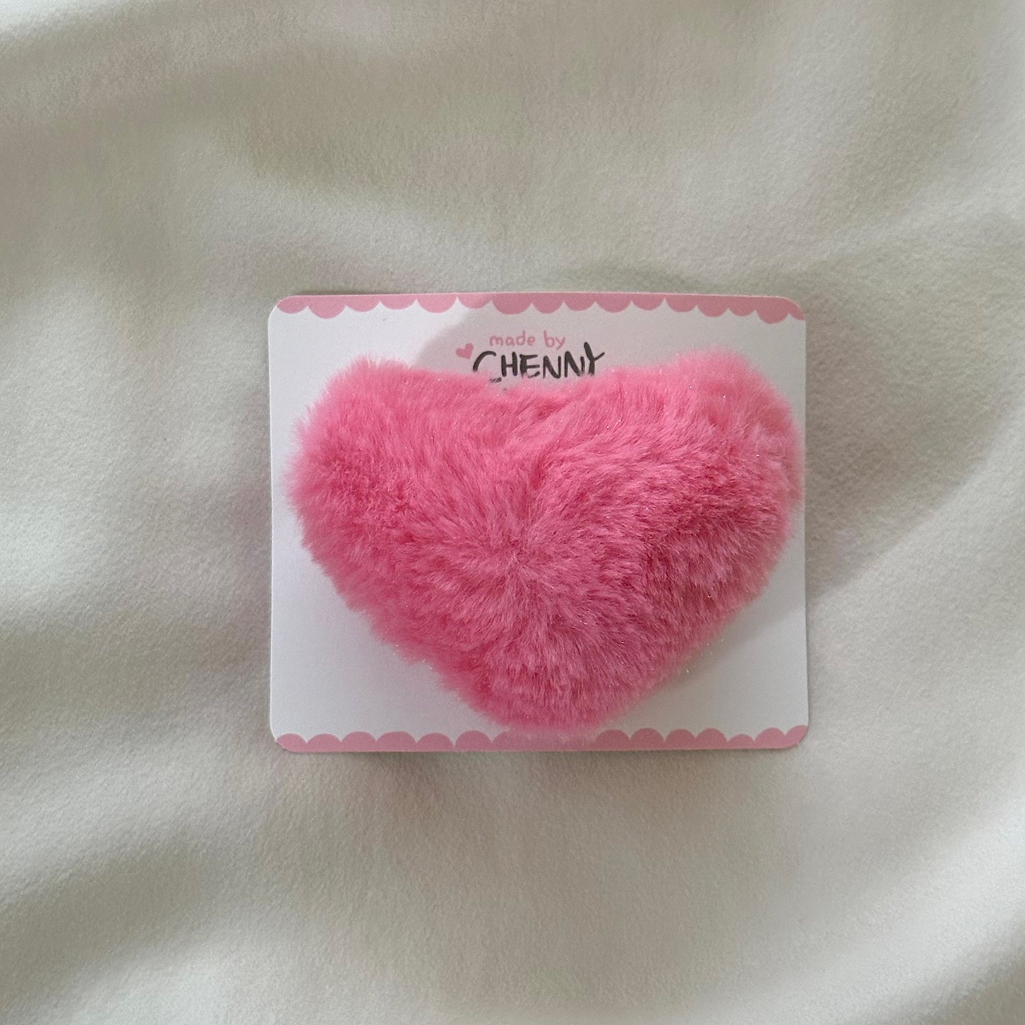 (Chenny Bong Bong) Kids’ Pink Heart Hair Clip (1 Piece)