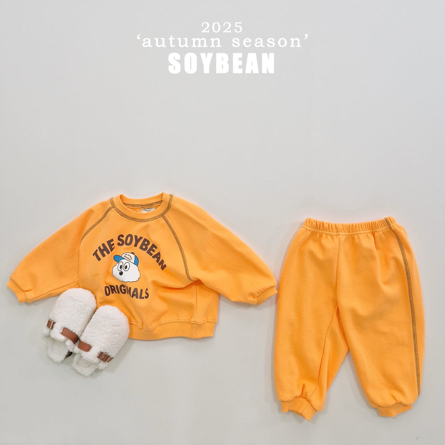 (Pre-order) Soybean Kids - Color Stitch Top & Bottom Set 컬러스티치상하복 (3 Colors)