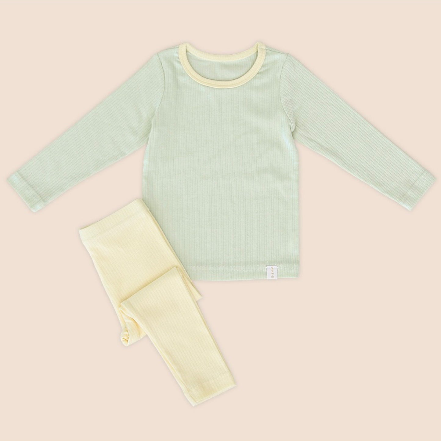 (Bebelaon) Modal Ribbed Pajama Set (4 Colors)