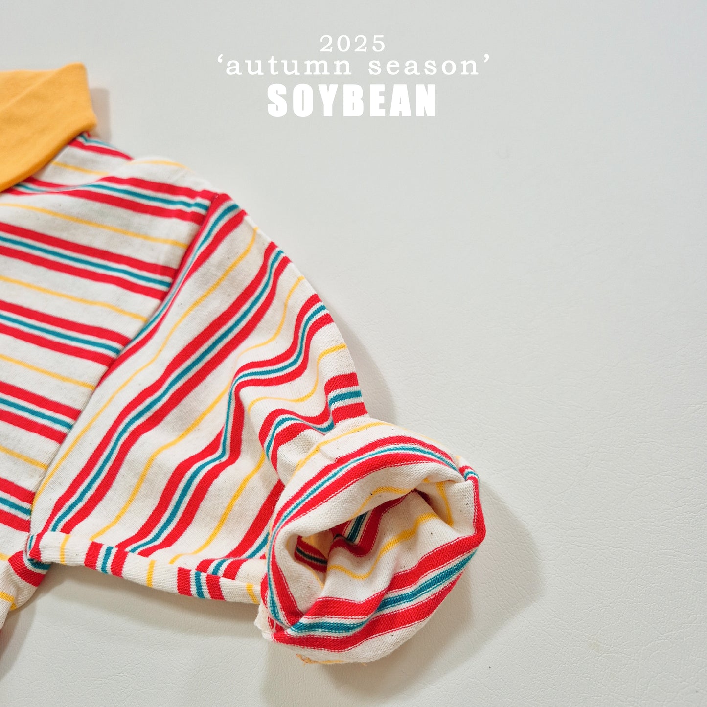 (Pre-order) Soybean Kids - Contrast Collar Sweatshirt Tee 배색카라티 (2 Colors)