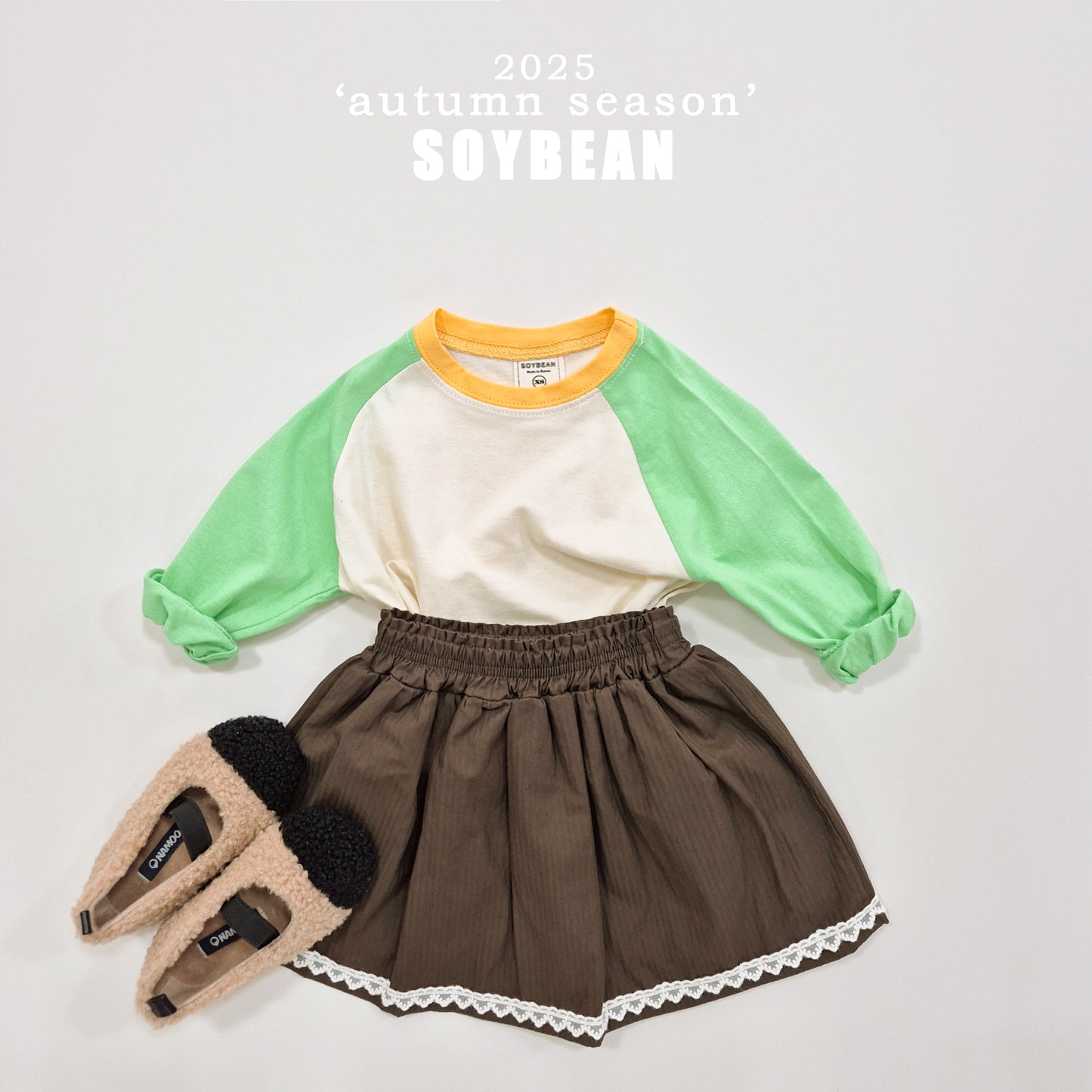 (Pre-order) Soybean Kids - Candy Raglan Tee 캔디나그랑티 (10 Colors)