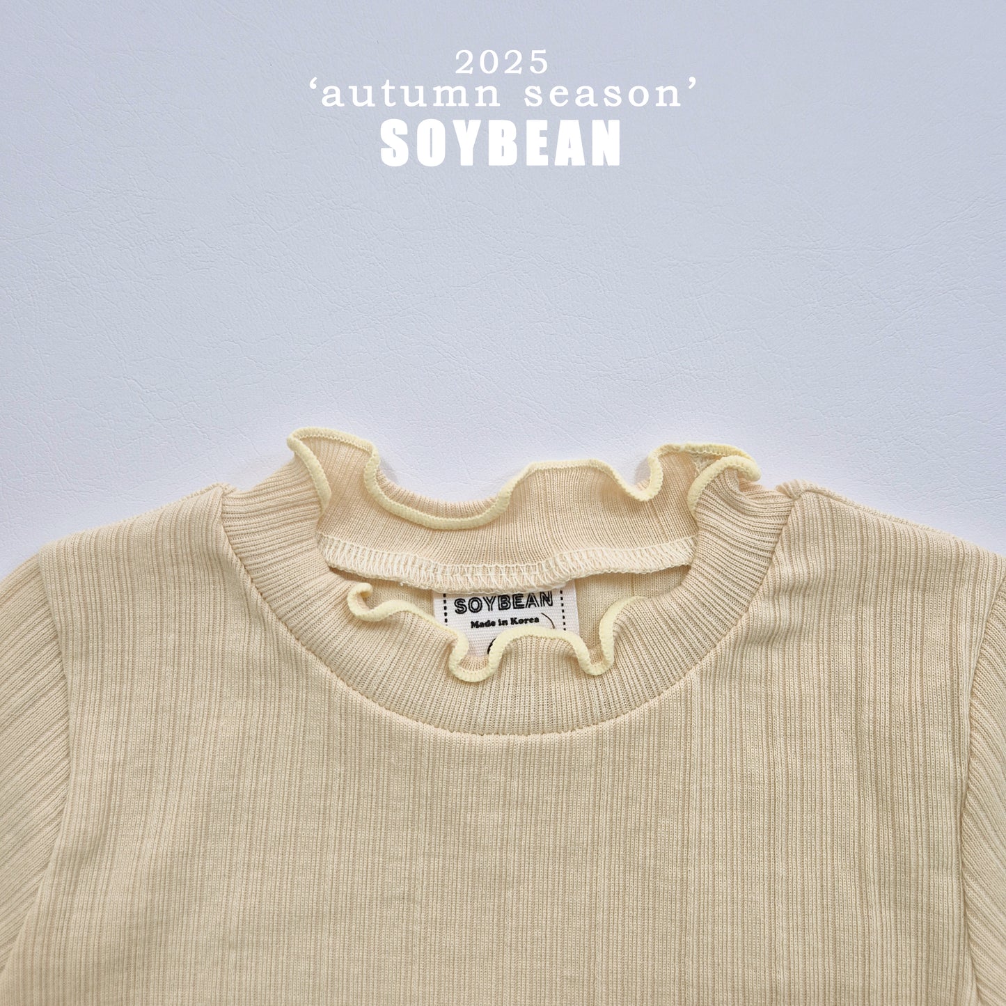 (Pre-order) Soybean Kids - Volume Ribbed Tee 볼륨골지티 (3 Colors)