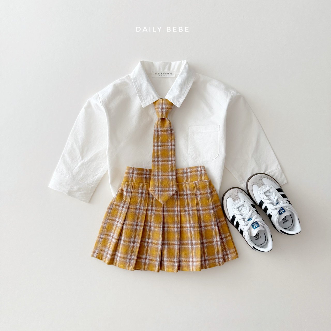 (Pre-order) Daily Bebe - Kids’ Basic School Shirts 베이직스쿨셔츠