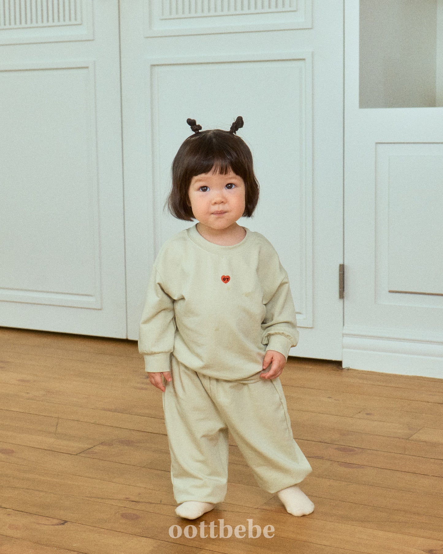 (Pre-order) OOTTBEBE - Petit Modal Top & Bottom Set (Stretch Terry) 쁘띠모달상하복(쮸리스판) (4 Colors)