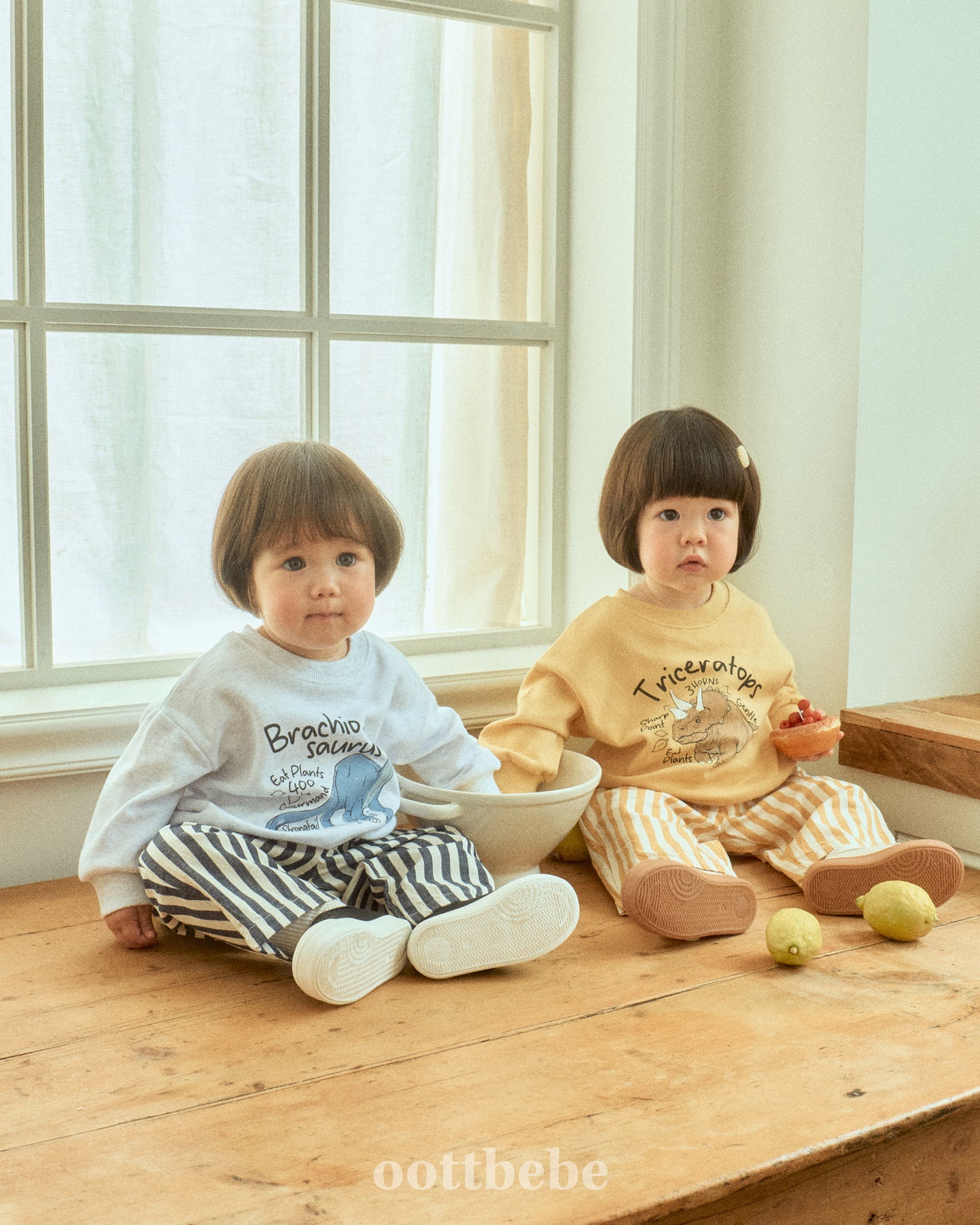 (Pre-order) OOTTBEBE - Dino Sweatshirt 공룡맨투맨 (3 Colors)