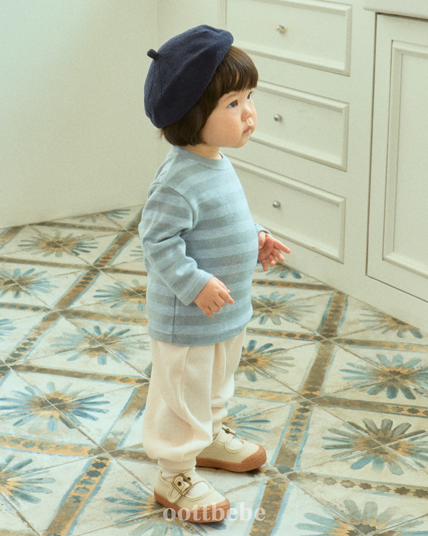 (Pre-order) OOTTBEBE - Knit Jogger Pants 니트조거팬츠 (4 Colors)