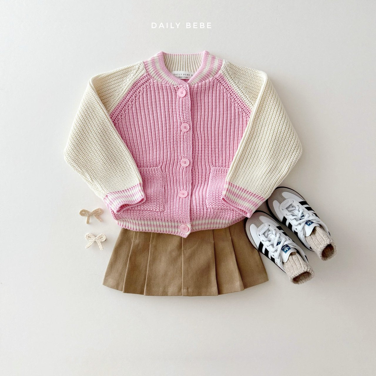 (Pre-order) Daily Bebe - Kids' Varsity Cardigan 바시티 가디건 (2 Colors)