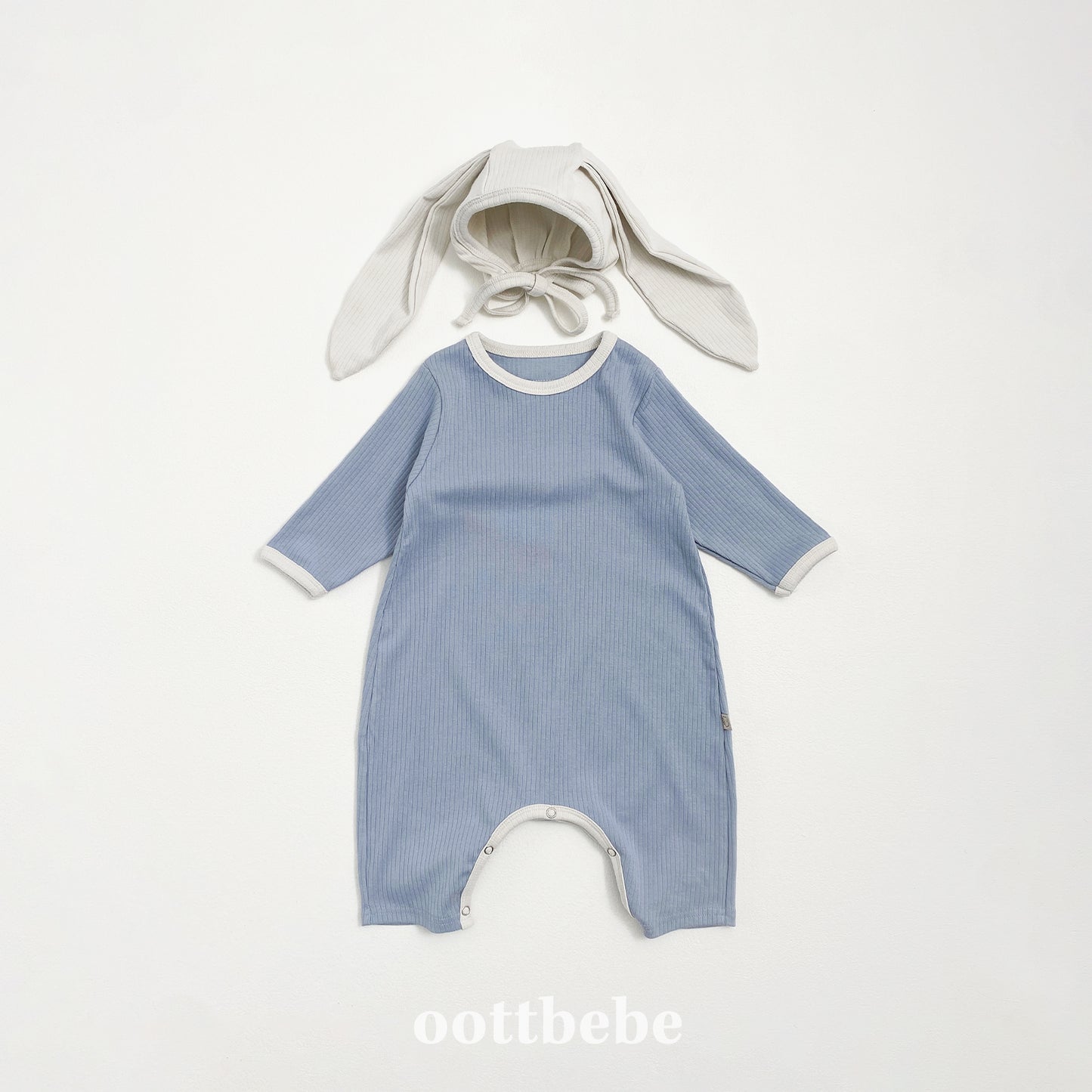 (Pre-order) OOTTBEBE - Buttercream Full Bodysuit Set (with Bonnet) 버터크림전신슈트 Set (보넷포함) (3 Colors)
