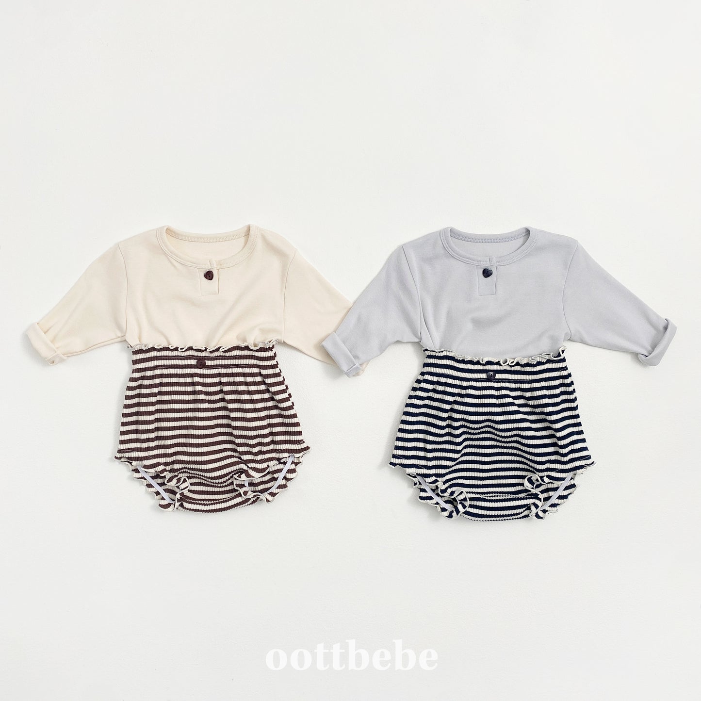 (Pre-order) OOTTBEBE - Papillon Bloomer Set 빠삐용블루머Set (2 Colors)