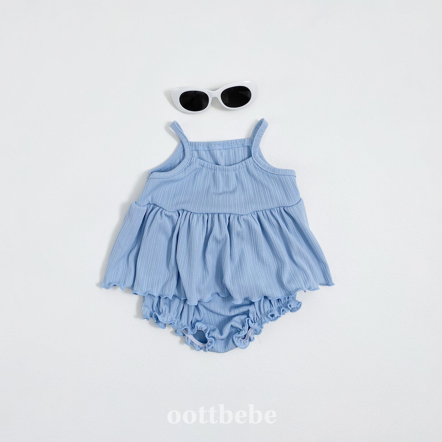 (Pre-order) OOTTBEBE - Bali Tank Suit + Bloomer Set 발리나시슈트+블루머세트 (4 Colors)