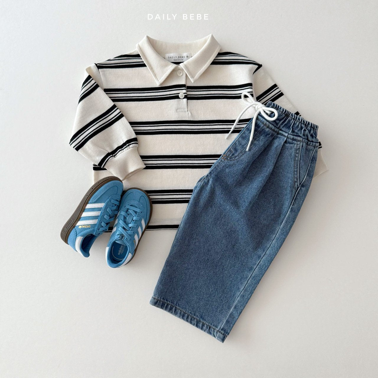 (Pre-order) Daily Bebe - Kids' Banding Denim Pants 밴딩데님팬츠