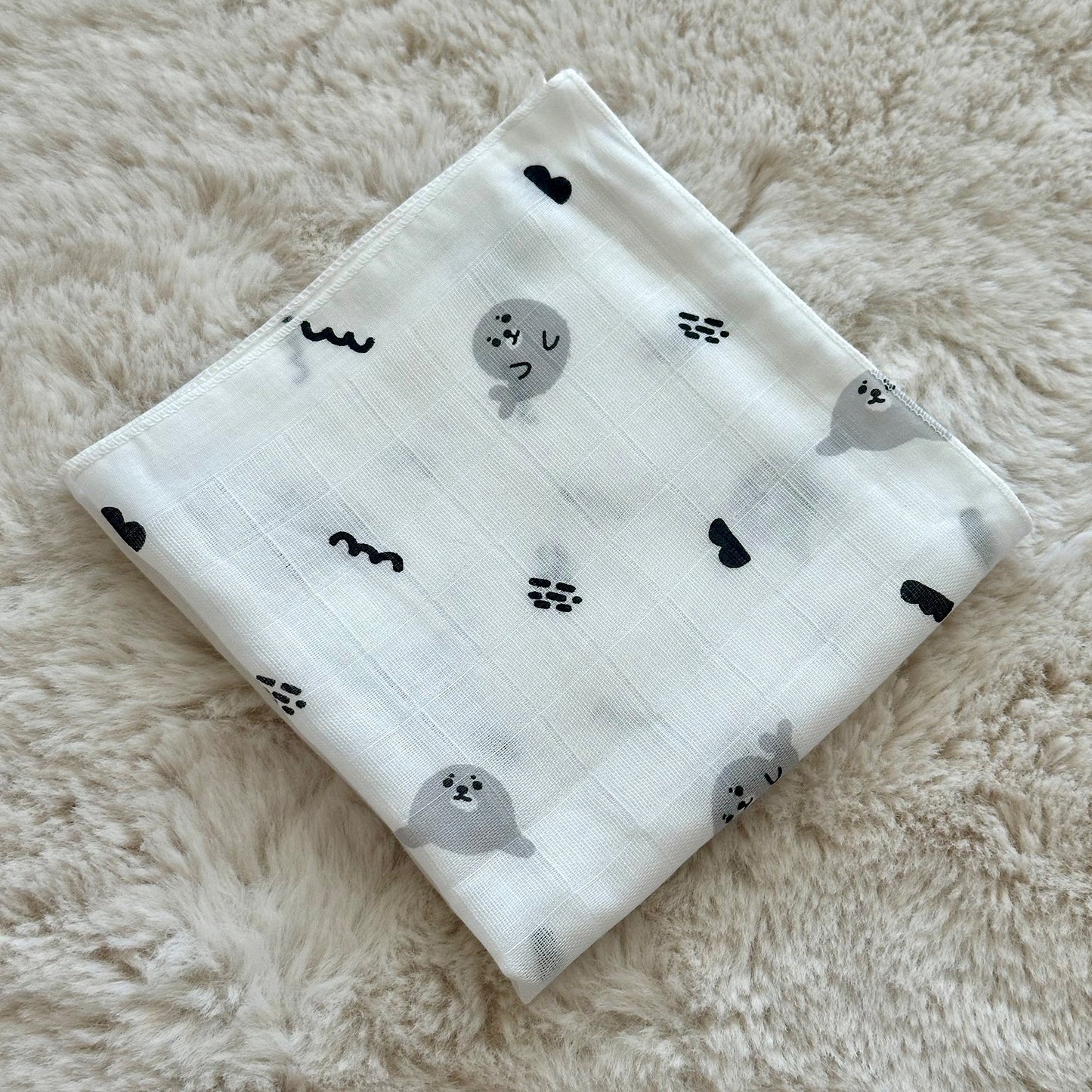 (Baby Boom) Bamboo Baby Gauze & Embossed Hankie Set / Baby Burp Cloth Set (10p)