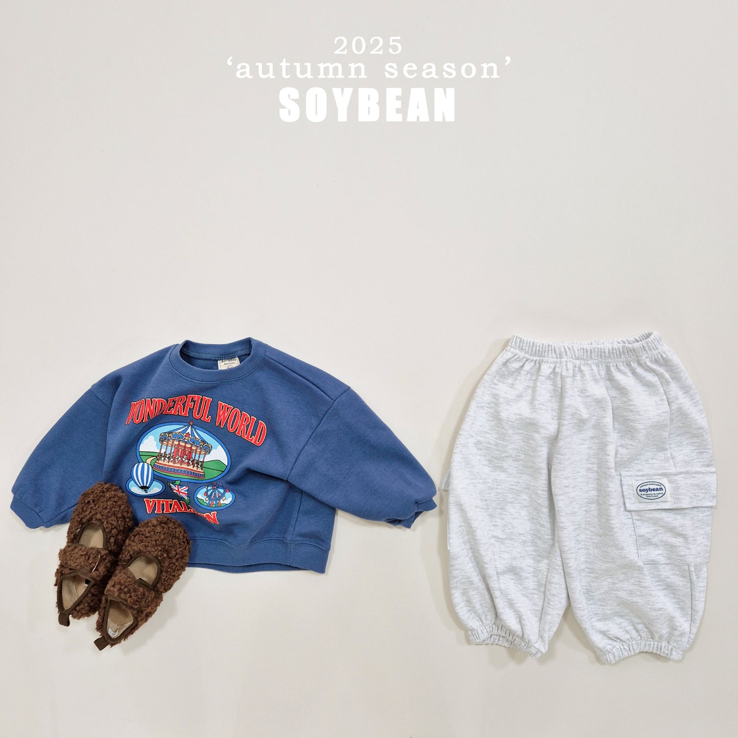 (Pre-order) Soybean Kids - Balloon Cargo Jogger Pants 항아리카고조거팬츠 (3 Colors)