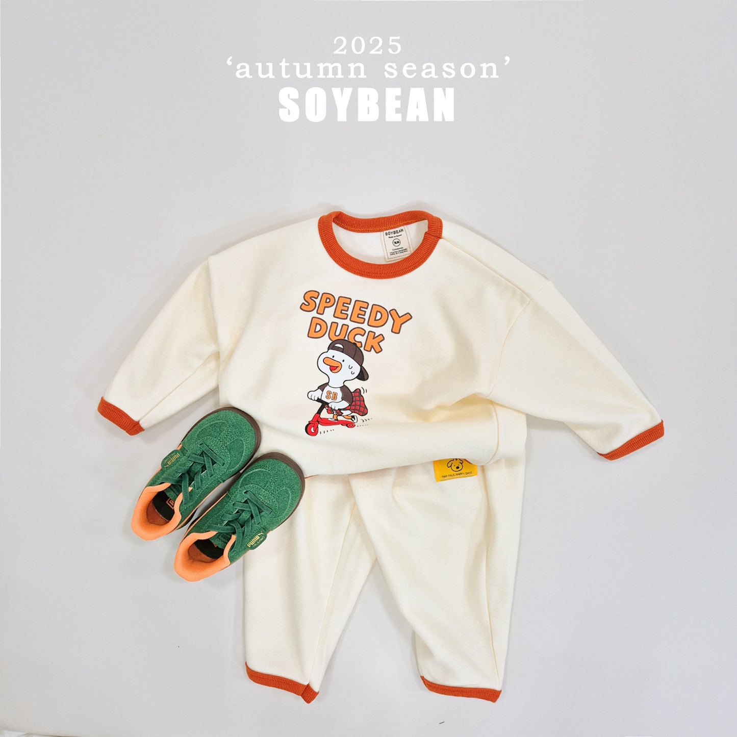 (Pre-order) Soybean Kids - Speed Duck Top & Bottom Set 스피드덕상하복 (4 Colors)