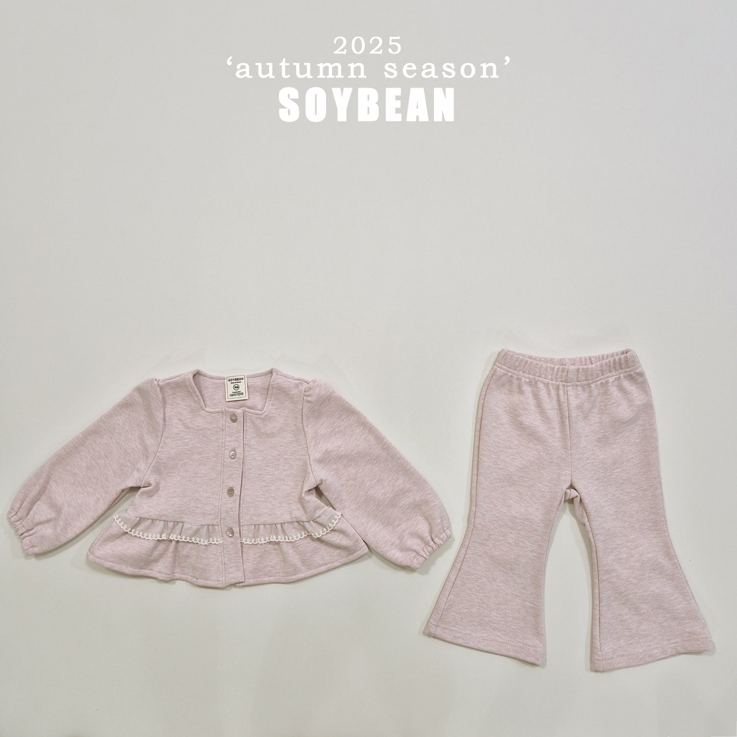 (Pre-order) Soybean Kids - Square Lace Top & Bottom Set 스퀘어레이스 상하복 (2 Colors)