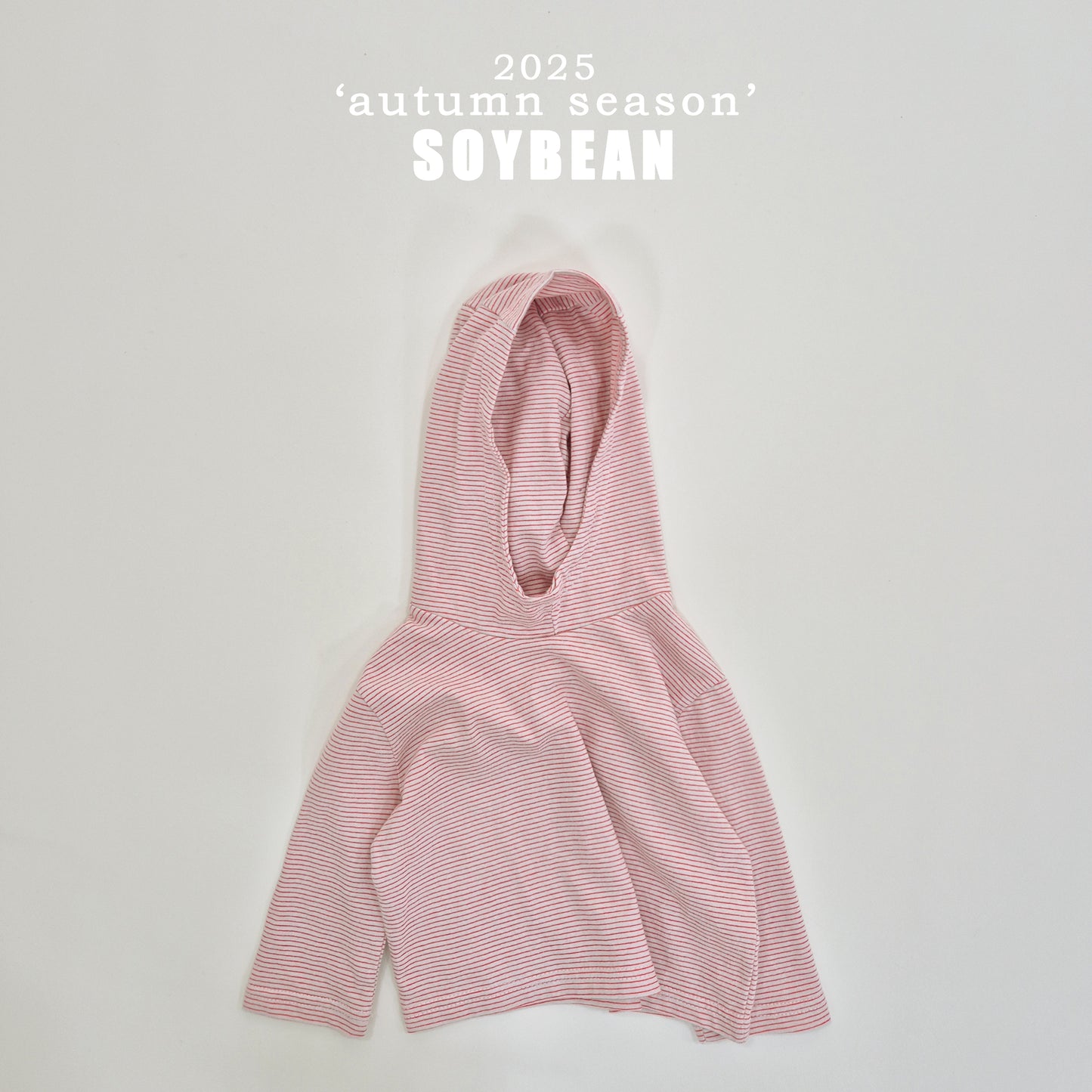 (Pre-order) Soybean Kids - Stripe Hooded Tee 단가라후드싱글티 (2 Colors)