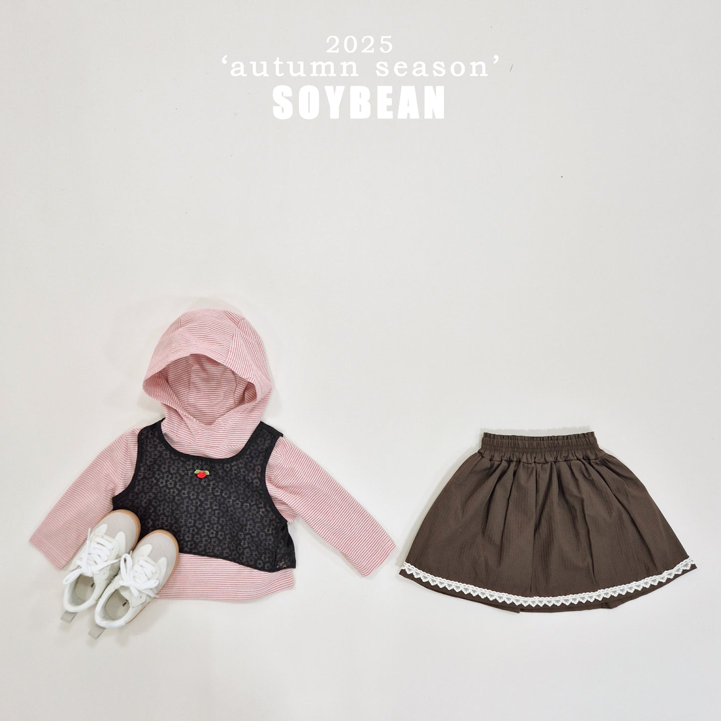 (Pre-order) Soybean Kids - Love Frill Skirt 러브스커트 (2 Colors)