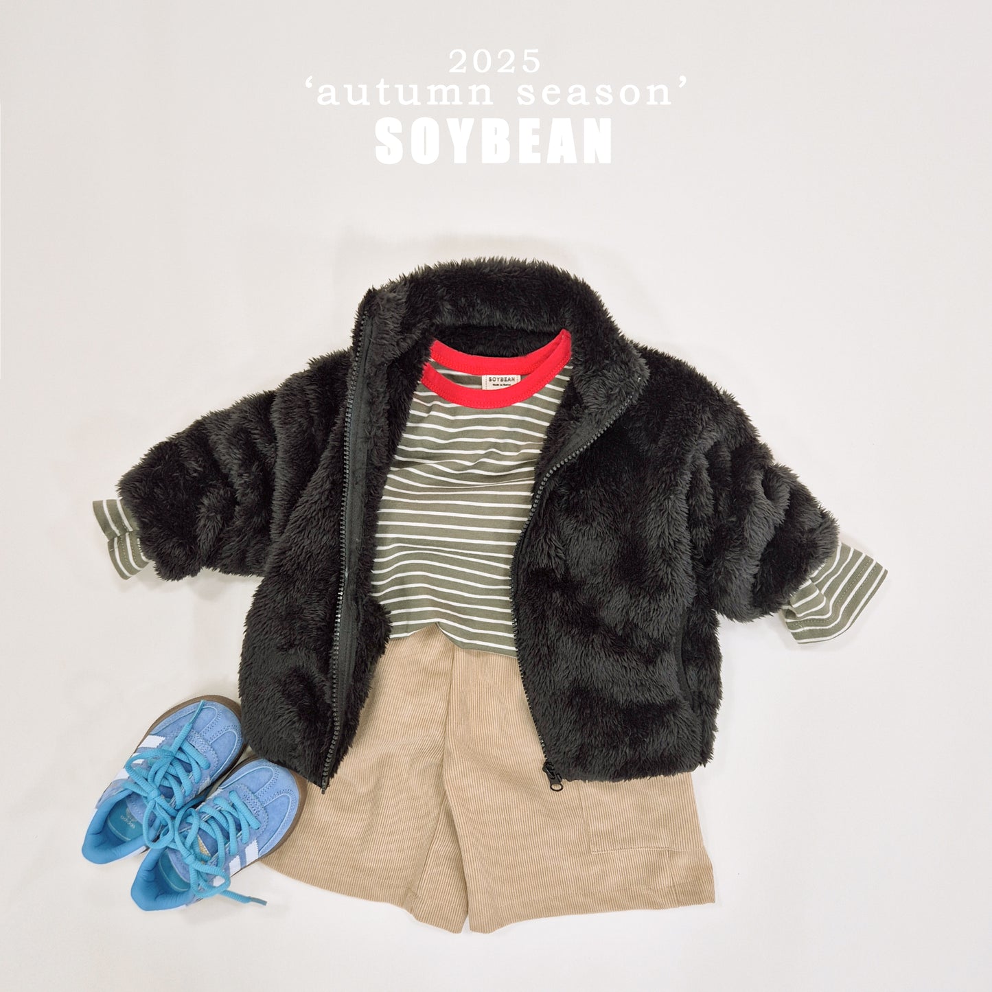 (Pre-order) Soybean Kids - Cotton Candy Fleece Zip-Up 솜사탕후리스 (6 Colors)