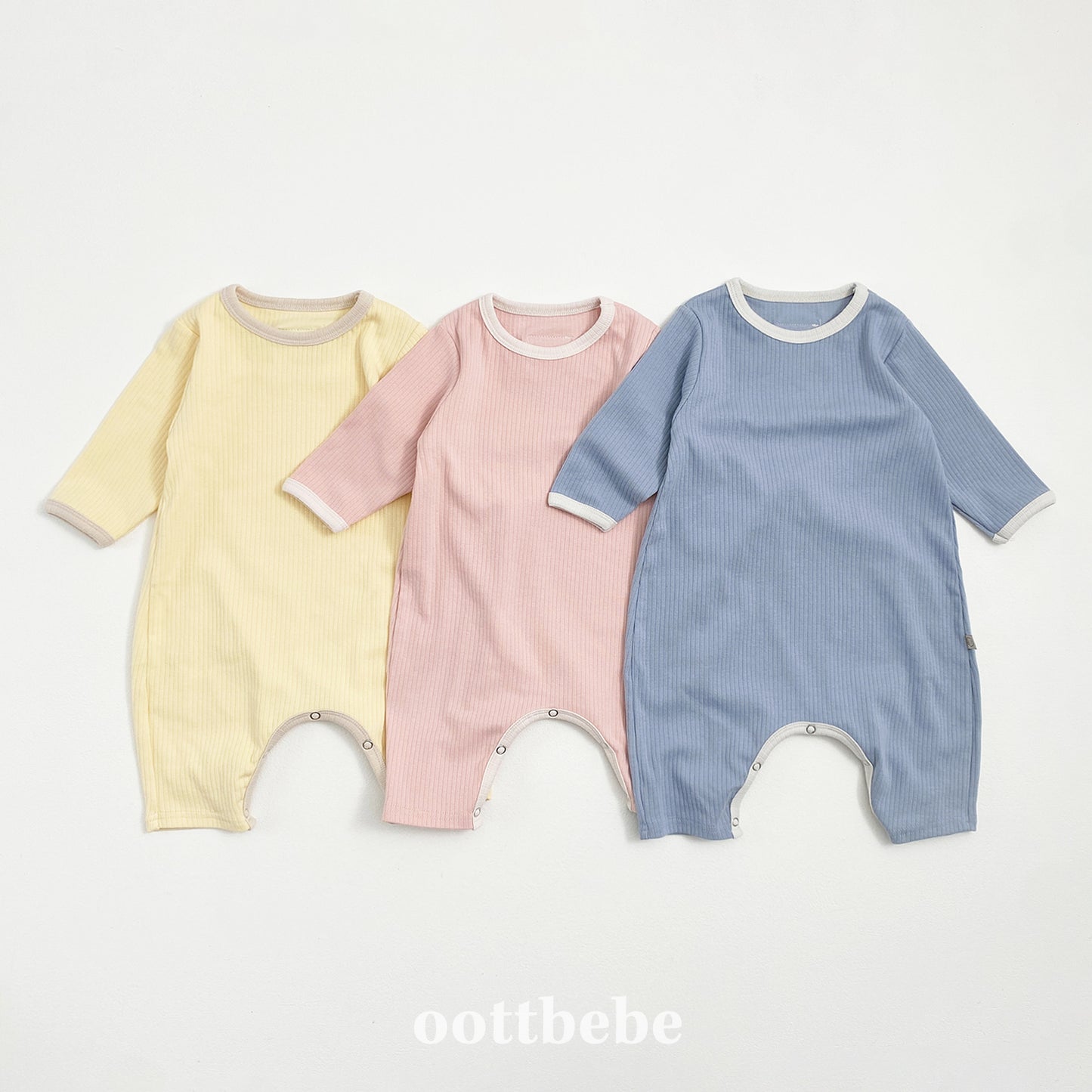 (Pre-order) OOTTBEBE - Buttercream Full Bodysuit Set (with Bonnet) 버터크림전신슈트 Set (보넷포함) (3 Colors)