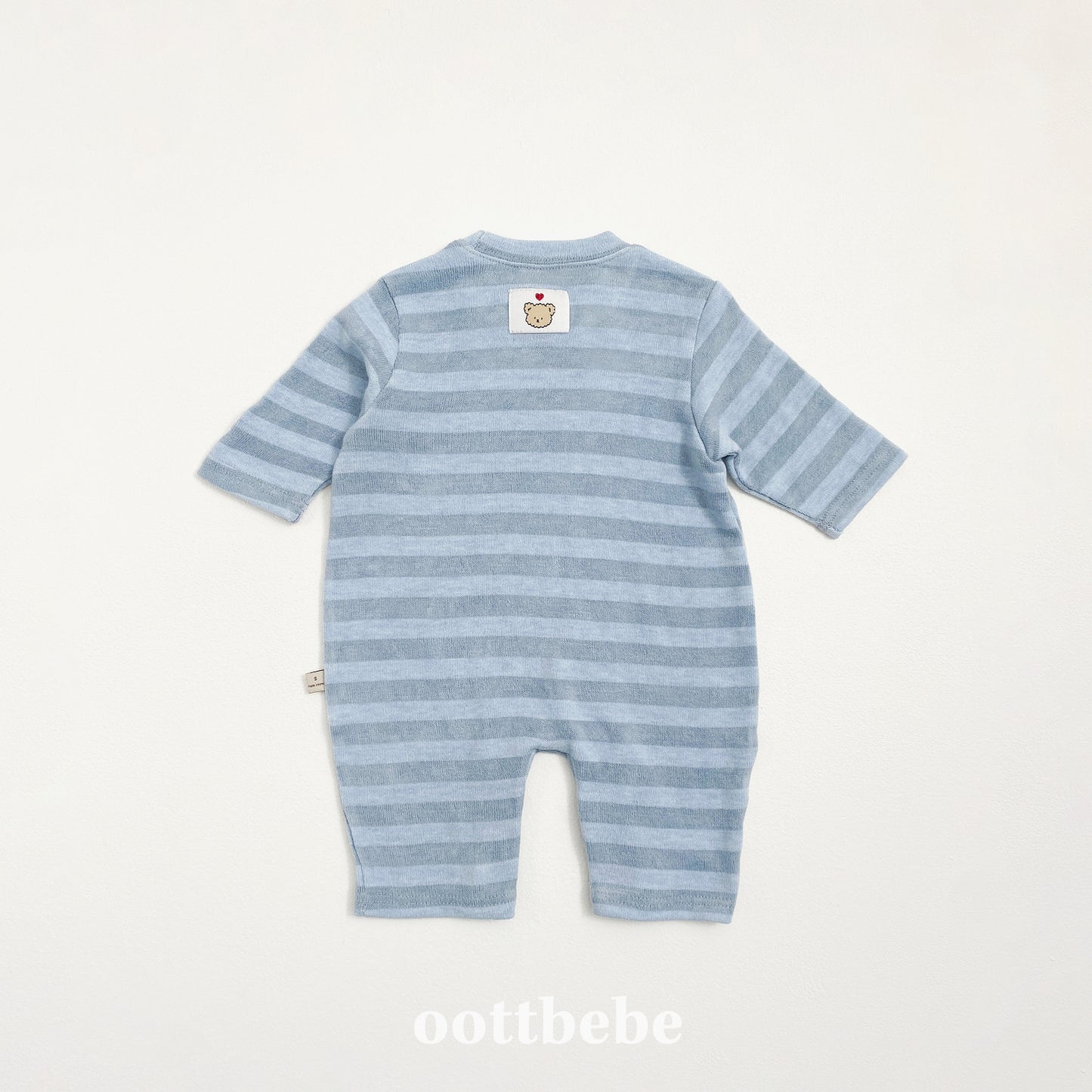 (Pre-order) OOTTBEBE - Mix Stripe Knit Suit 믹스단가라슈트 (2 Colors)