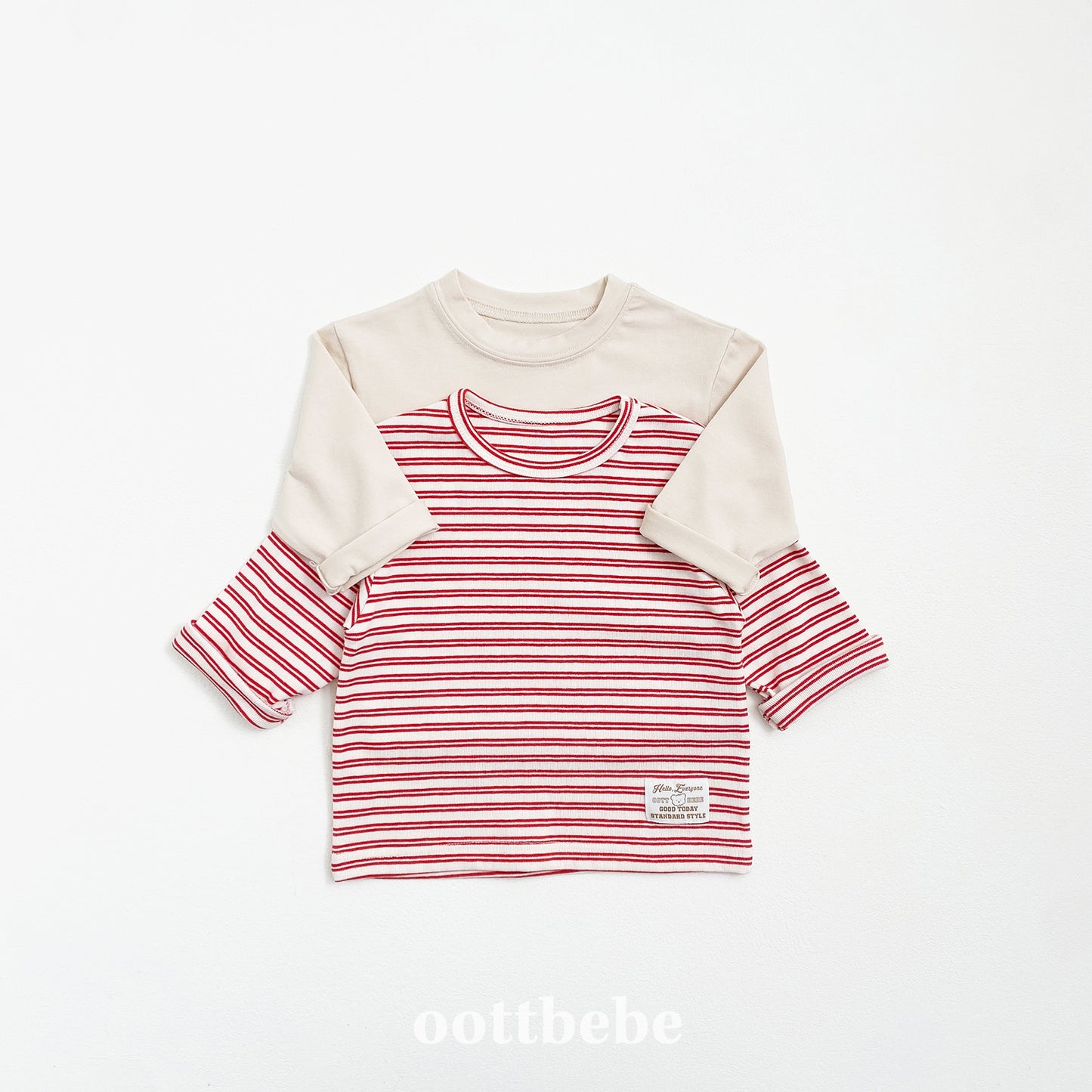 (Pre-order) OOTTBEBE - Oreo 1+1 Kids T-Shirt Set 오레오 1+1 티셔츠 (3 Colors)
