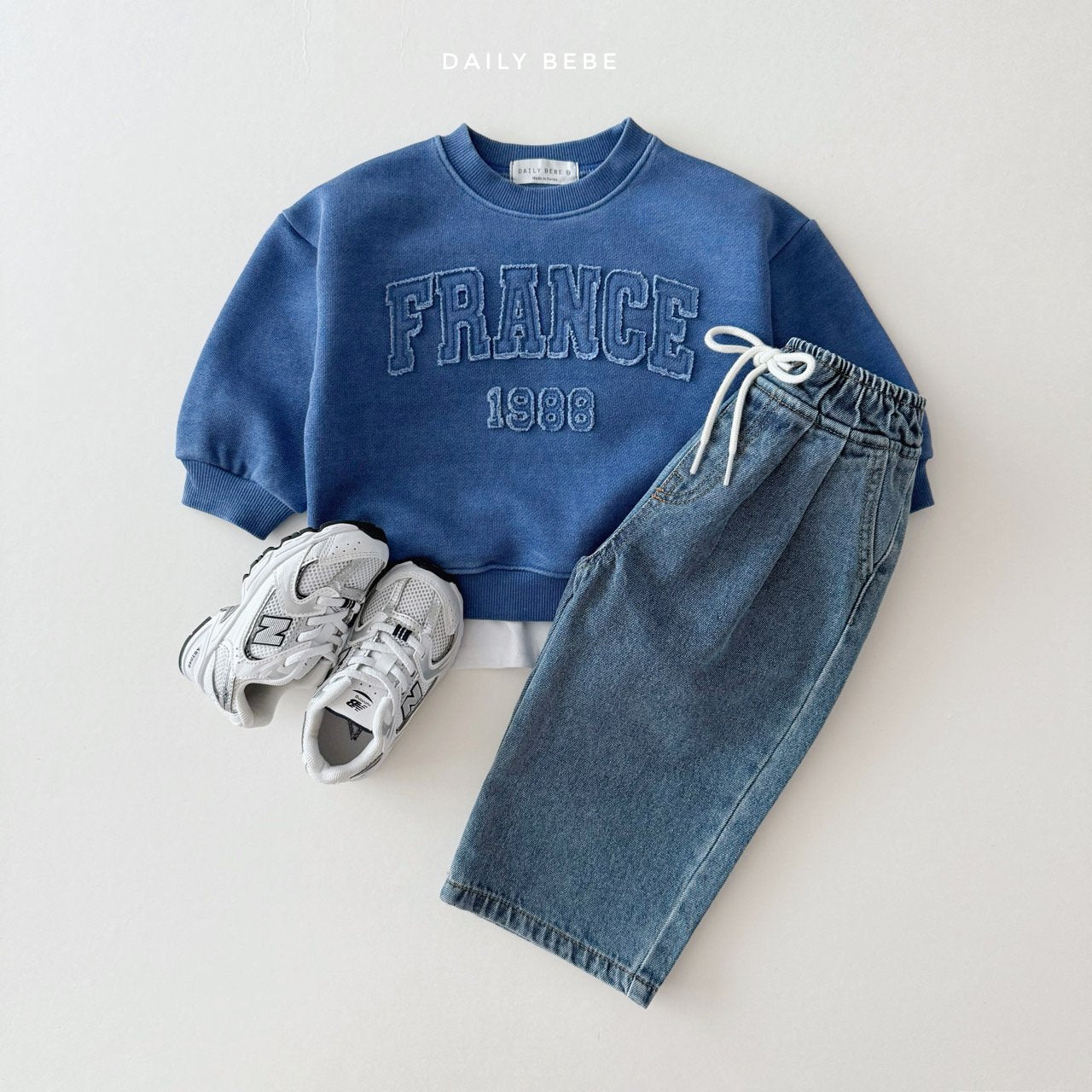 (Pre-order) Daily Bebe - Kids' Banding Denim Pants 밴딩데님팬츠