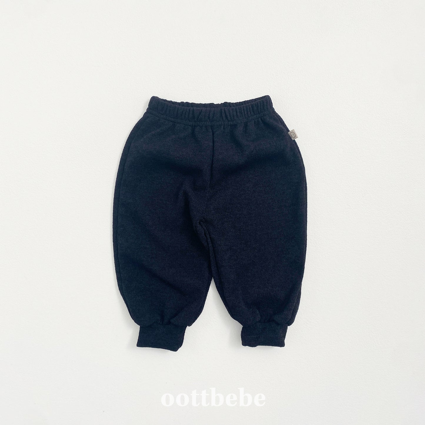 (Pre-order) OOTTBEBE - Knit Jogger Pants 니트조거팬츠 (4 Colors)